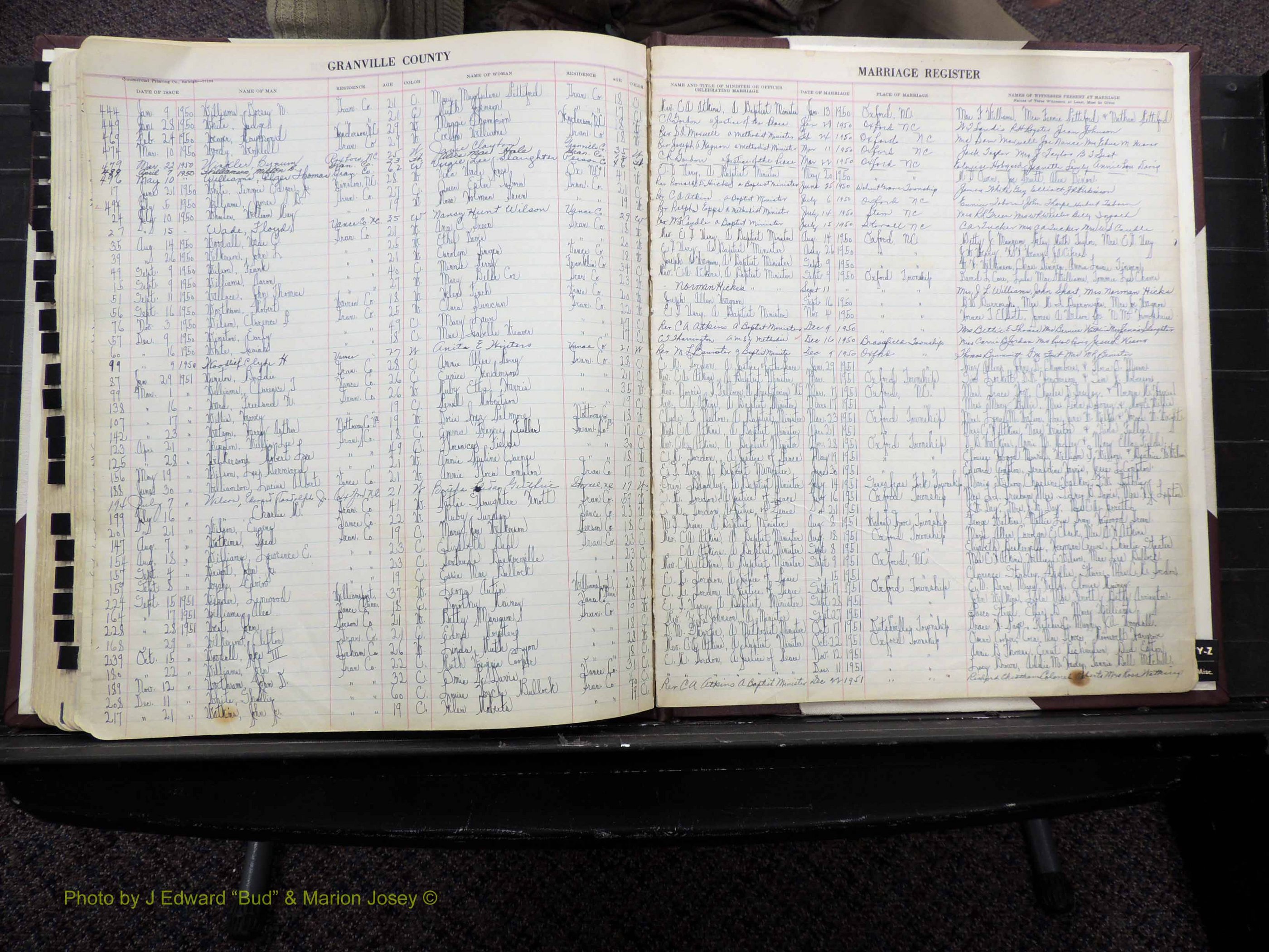 Granville Co, NC, Marriages, 1947-1956 (166).JPG