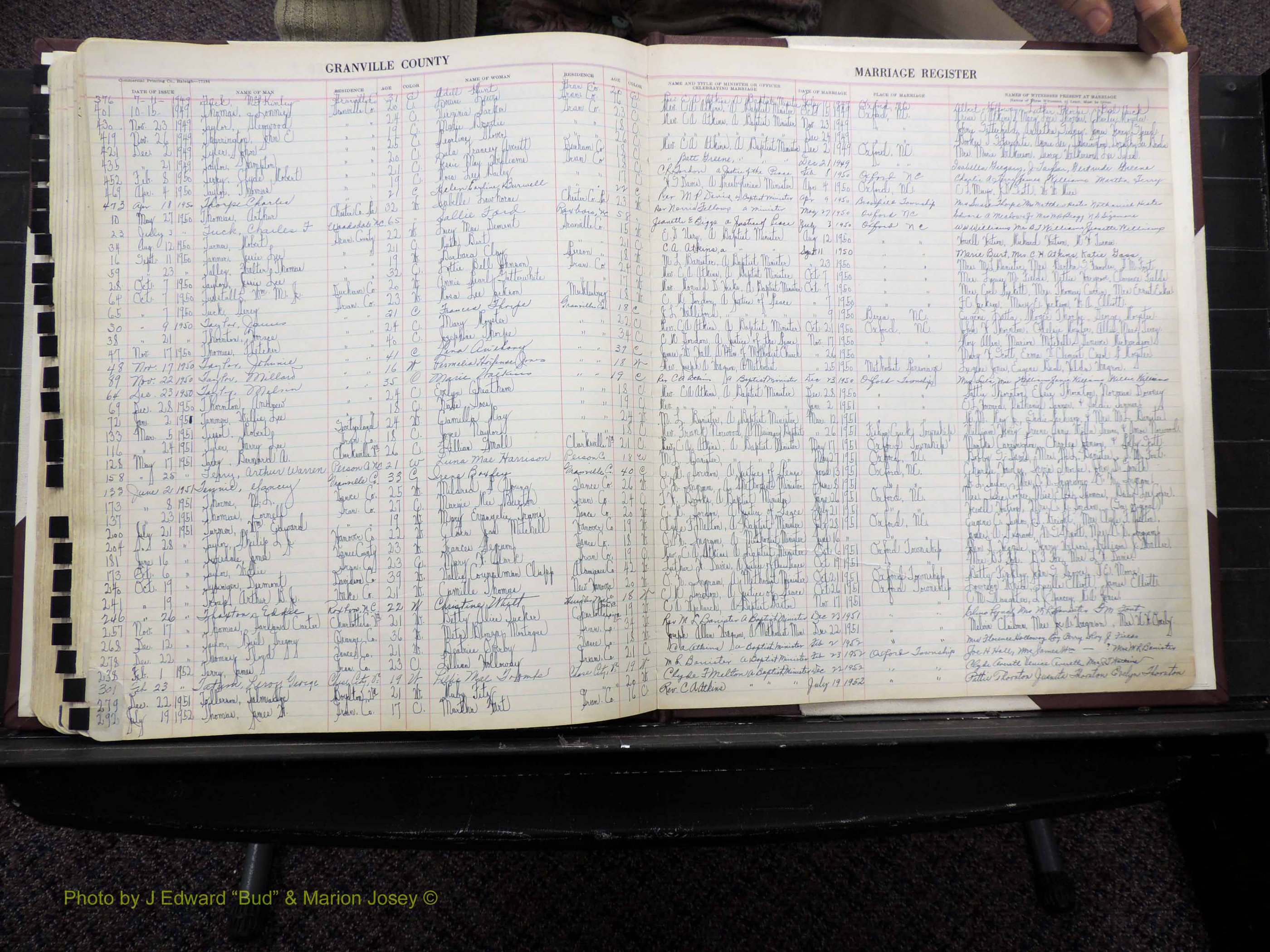 Granville Co, NC, Marriages, 1947-1956 (169).JPG
