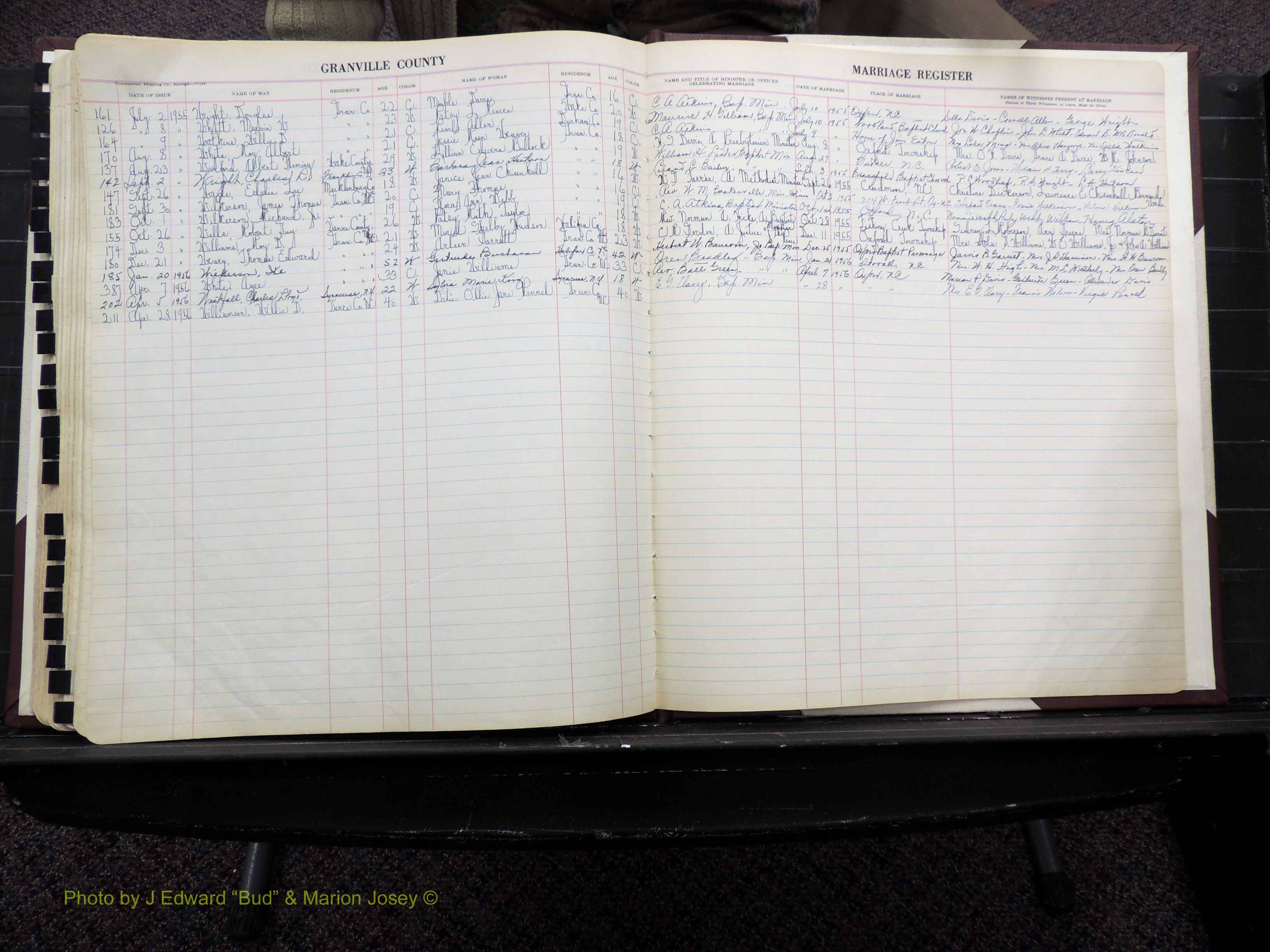 Granville Co, NC, Marriages, 1947-1956 (172).JPG