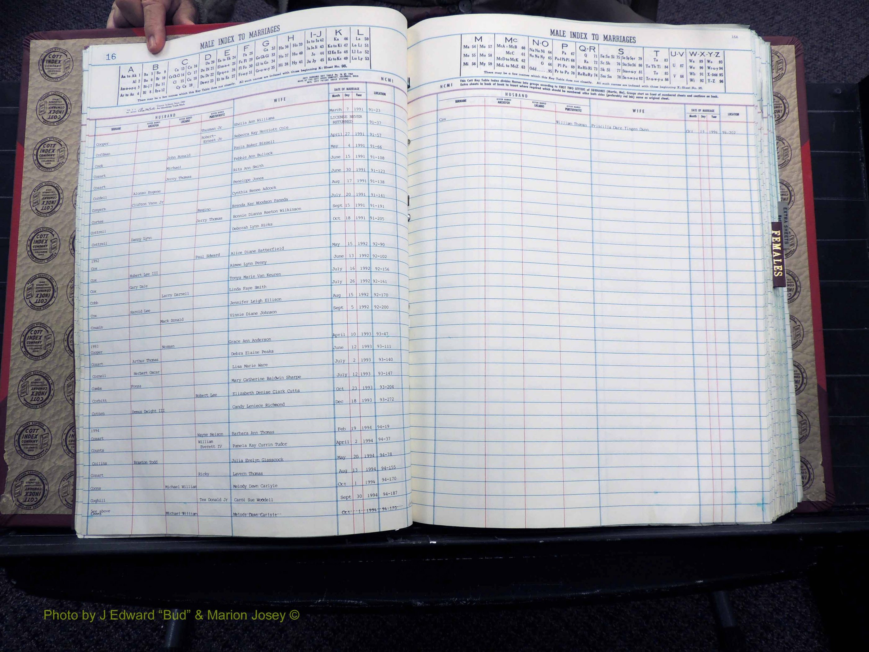 Granville Co, NC, Marriages, 1987-1994 (118).JPG
