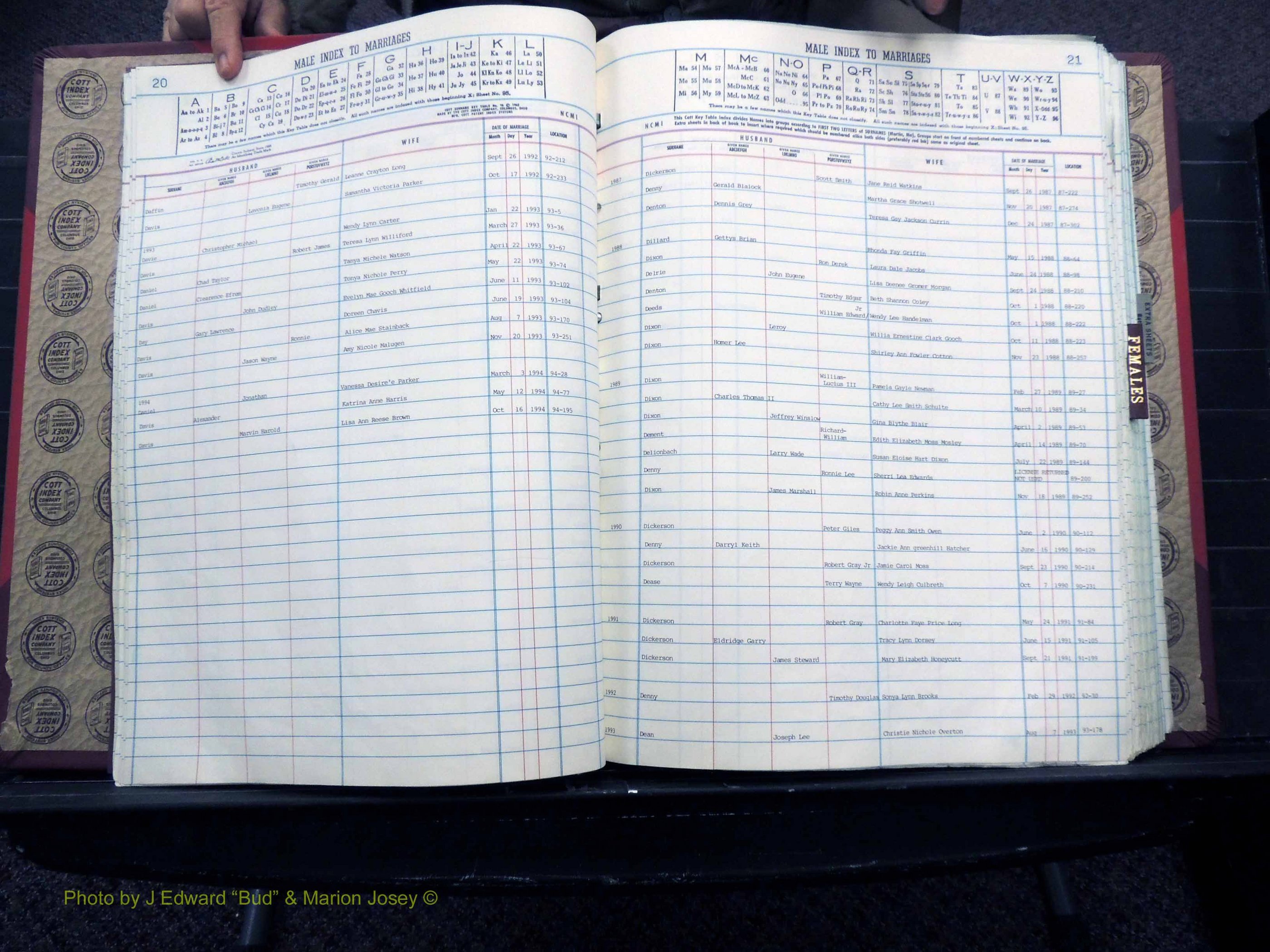 Granville Co, NC, Marriages, 1987-1994 (122).JPG