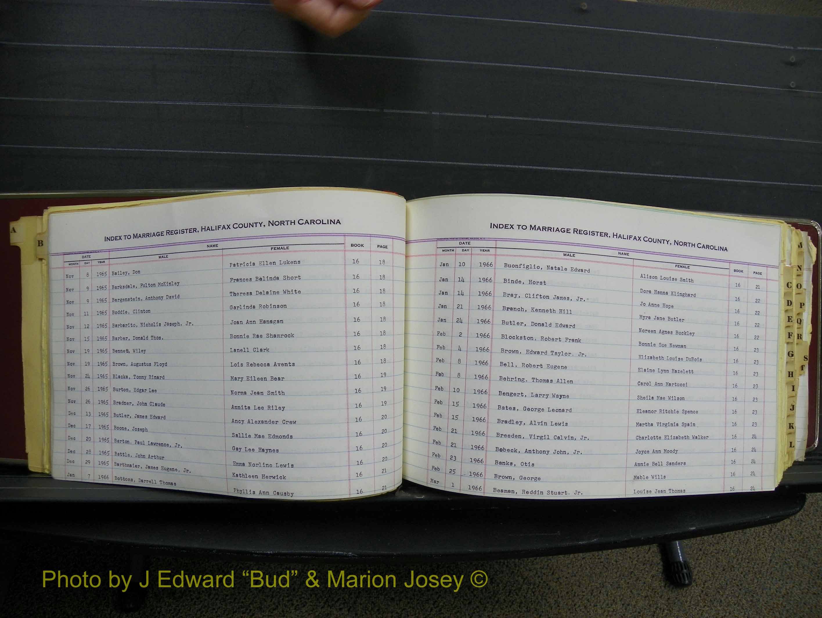 Halifax Marriage Index, 1963-1979 Index B09.JPG