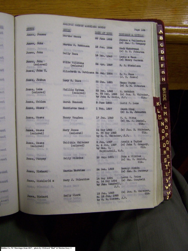 Index J-9, pg 106, Halifax Co, NC, Marriage Bonds from 1817 119.jpg