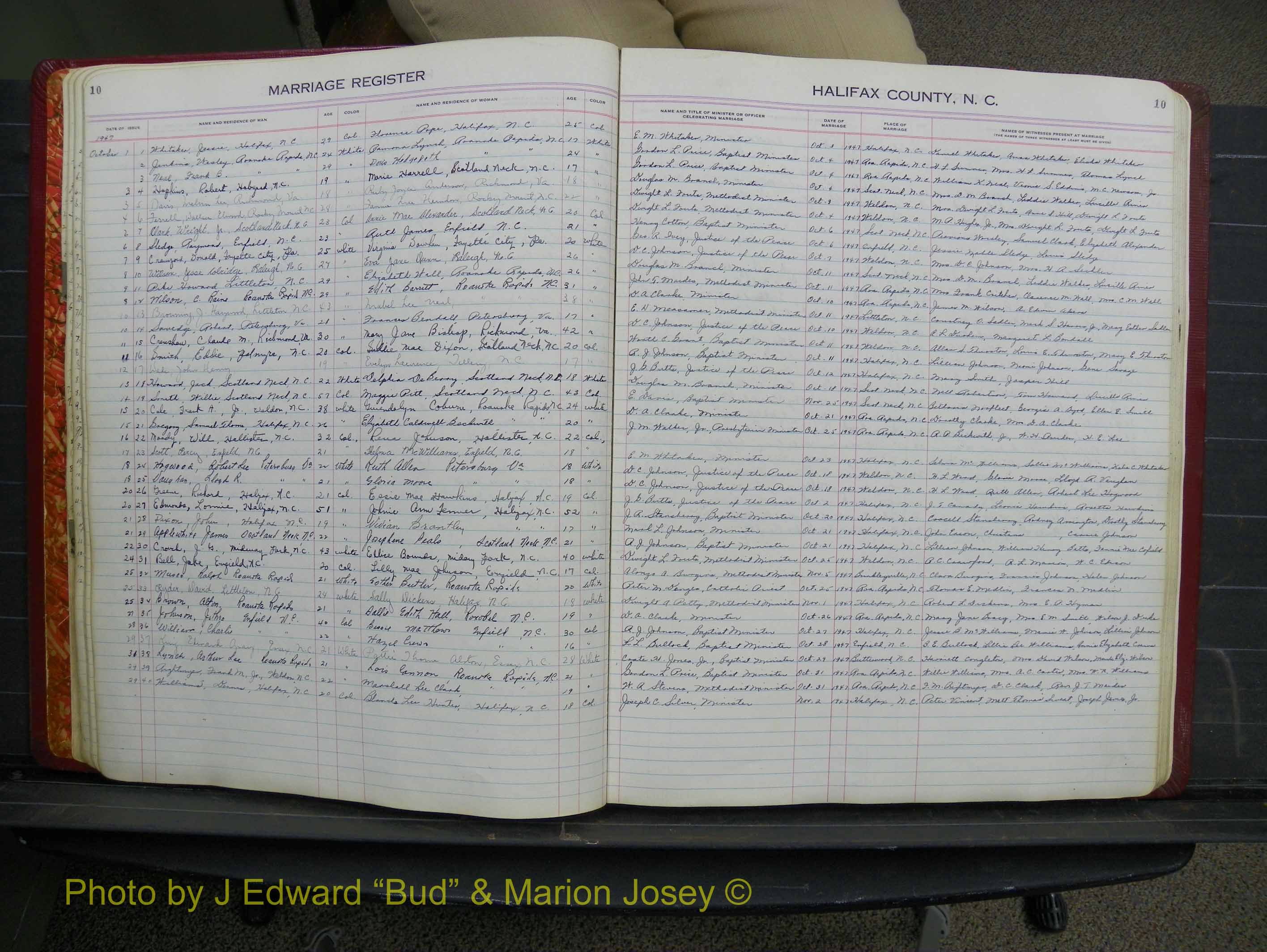 Halifax Marriage Book 12, 1939-1946 P 010.JPG