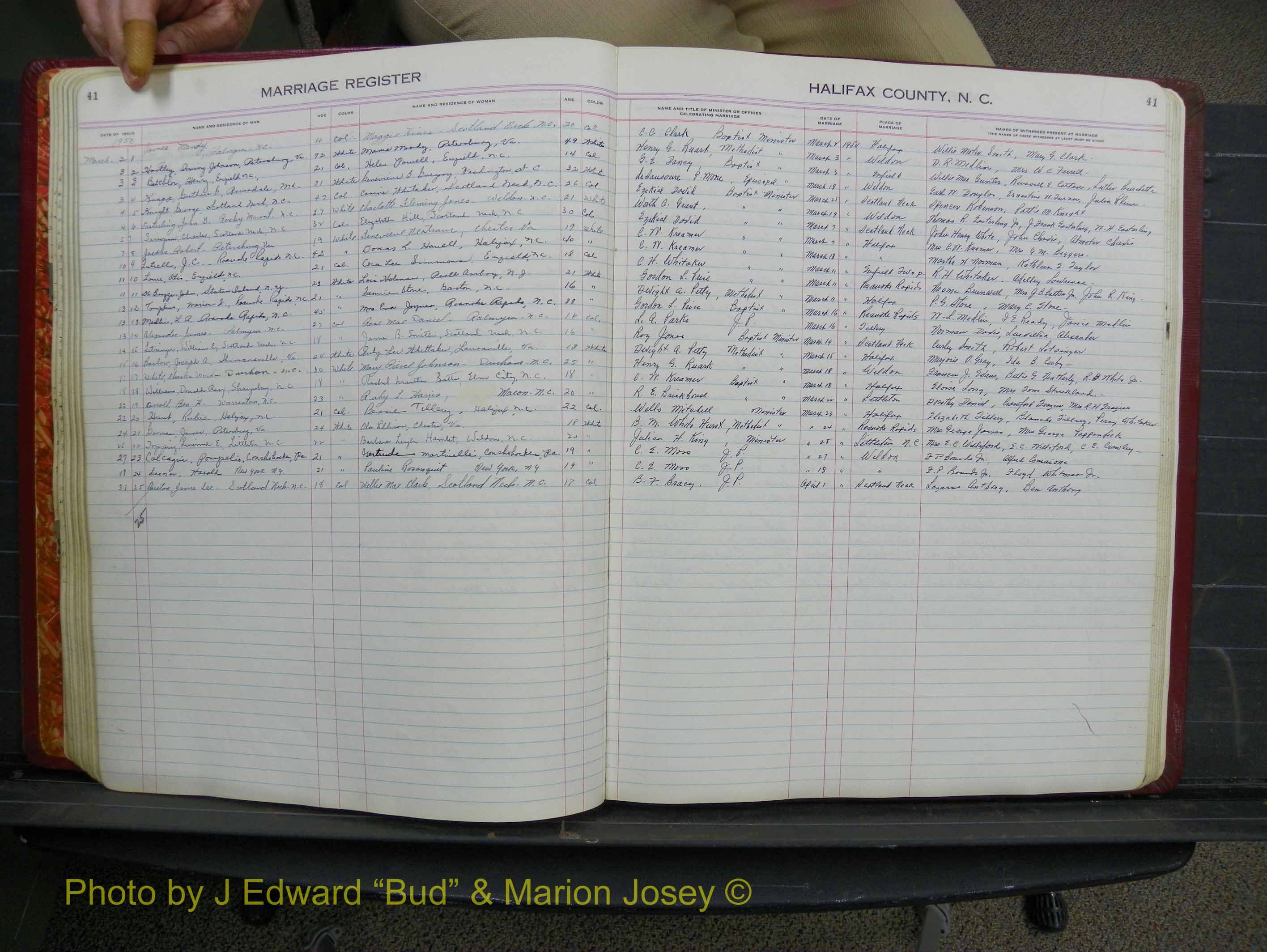 Halifax Marriage Book 12, 1939-1946 P 041.JPG