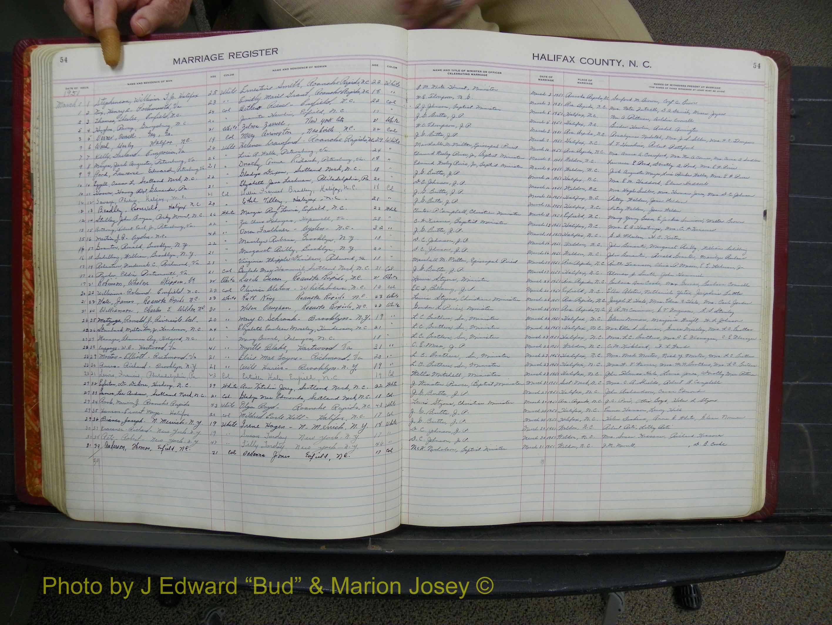 Halifax Marriage Book 12, 1939-1946 P 054.JPG