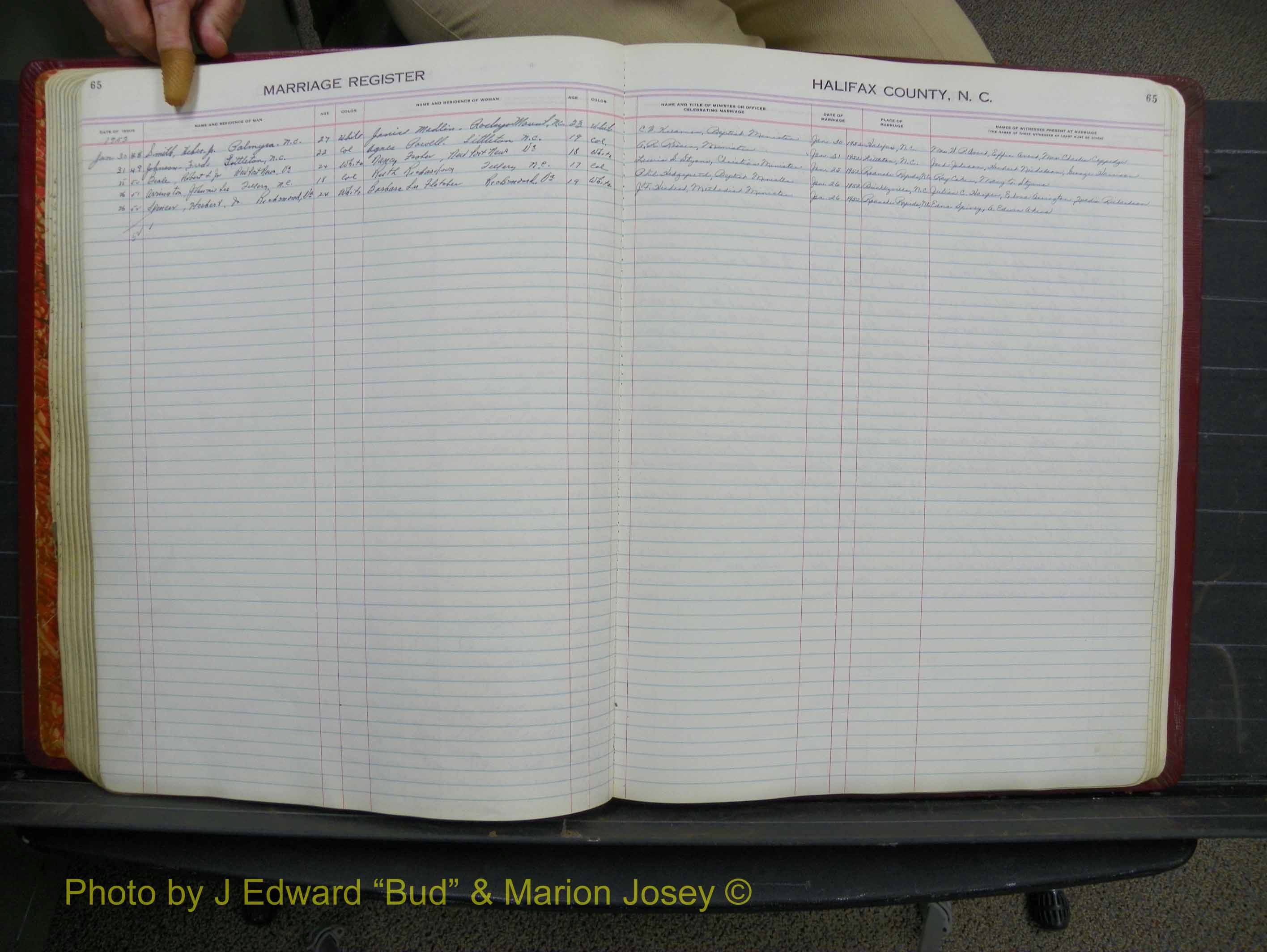 Halifax Marriage Book 12, 1939-1946 P 065.JPG