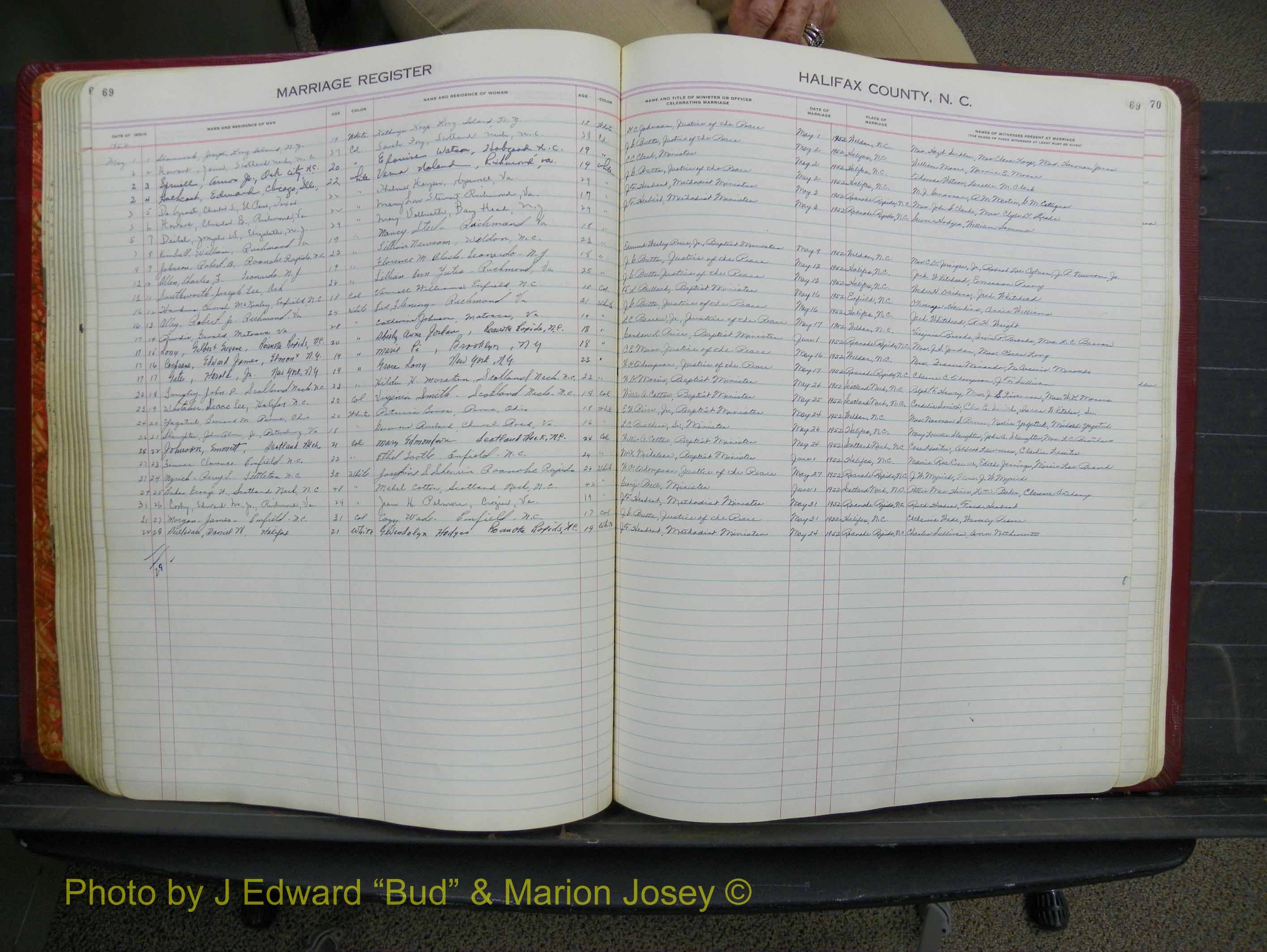 Halifax Marriage Book 12, 1939-1946 P 069.JPG