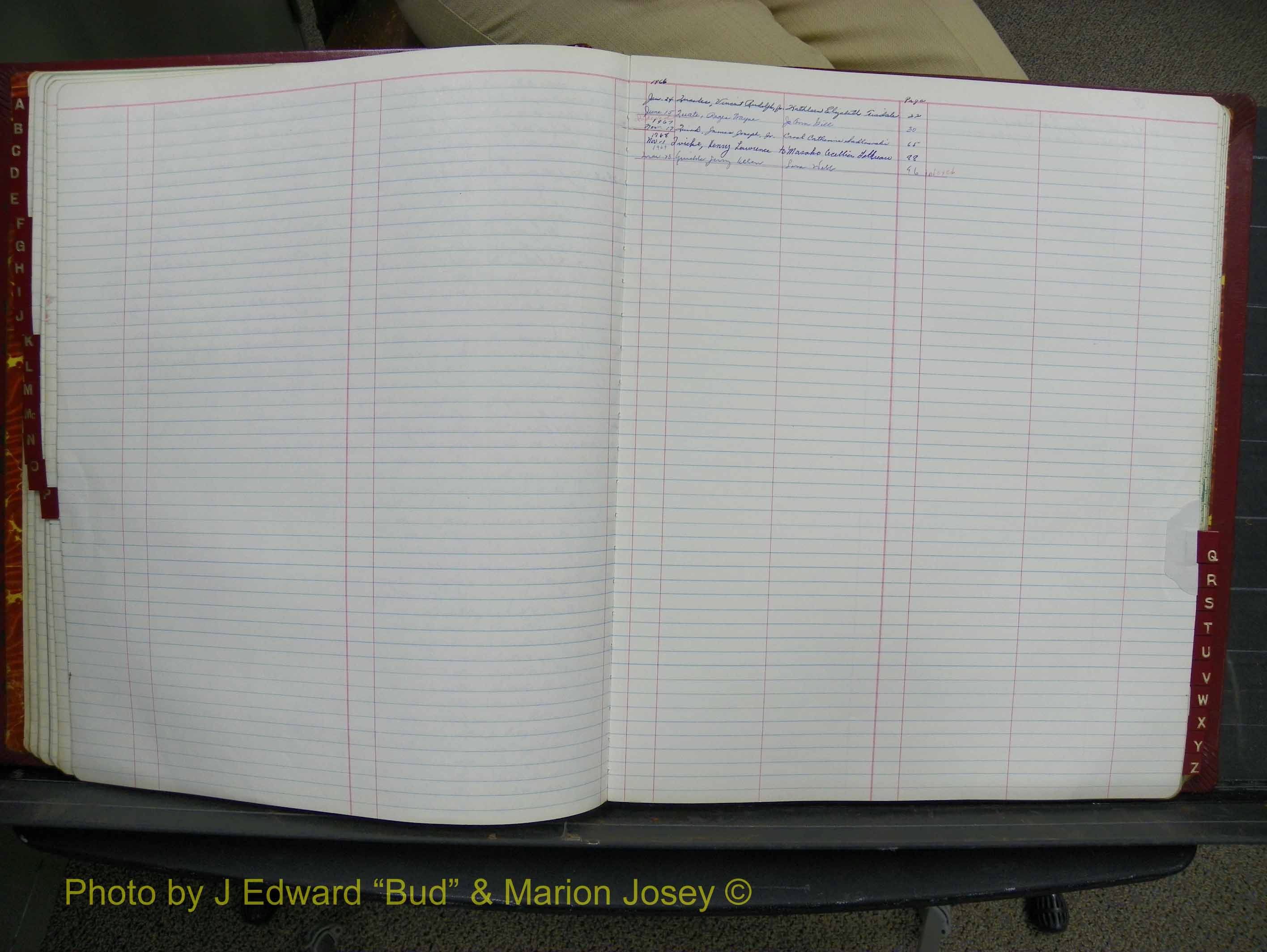 Halifax Marriage Book 16, 1965-1969 Index Q.JPG