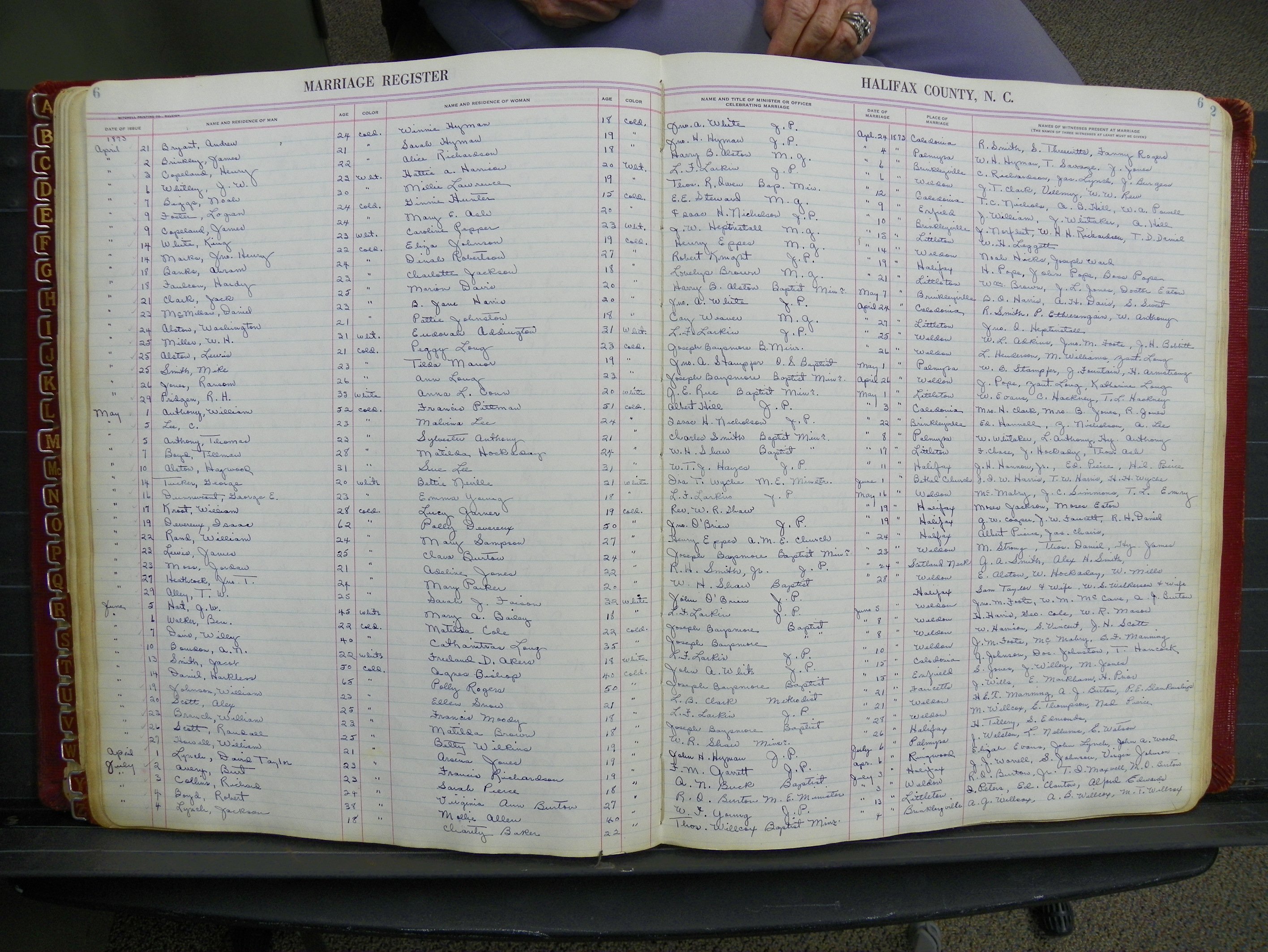 Halifax Marriage Book 2-4, 1872-1894 P 006.JPG