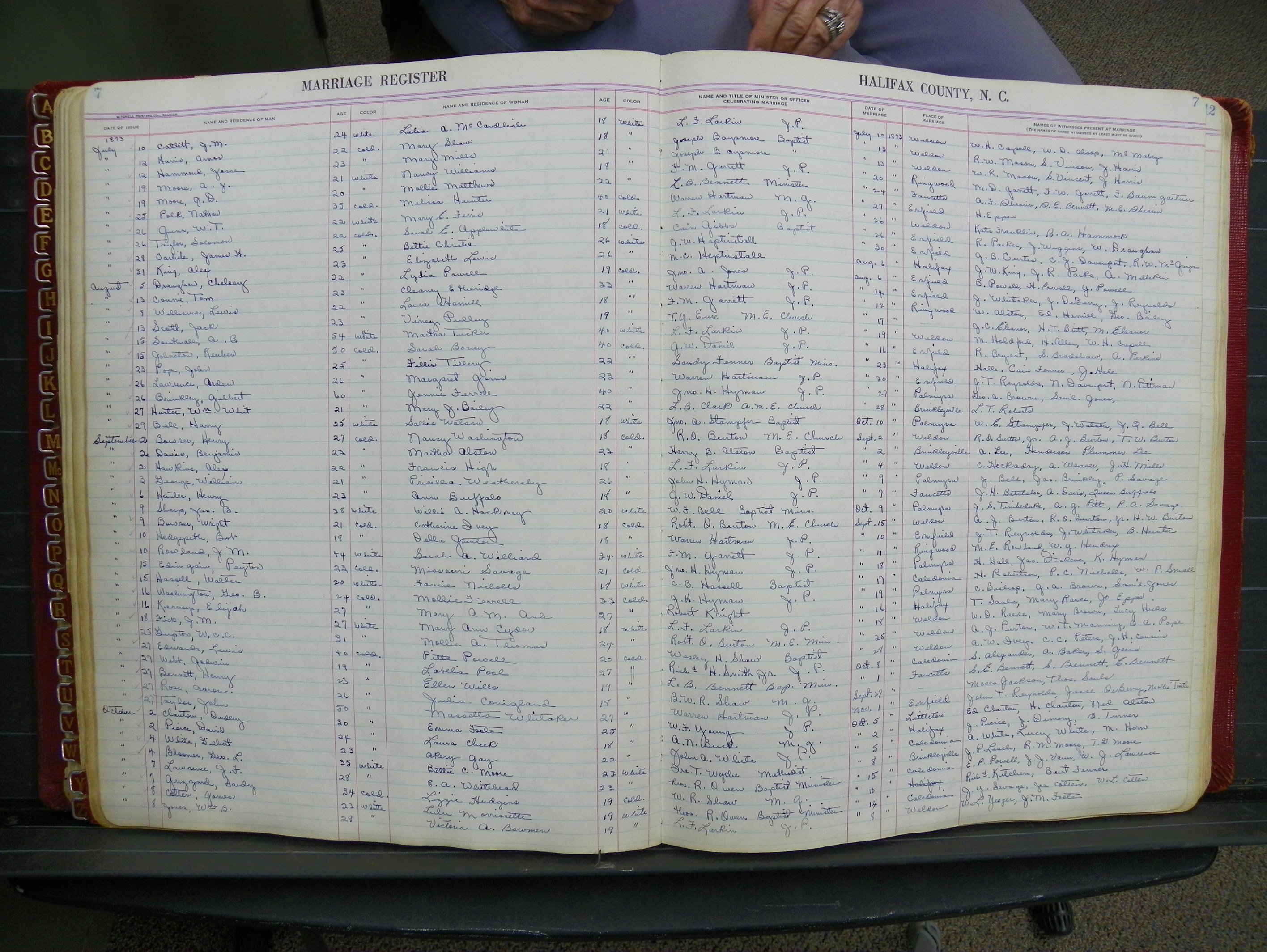 Halifax Marriage Book 2-4, 1872-1894 P 007.JPG