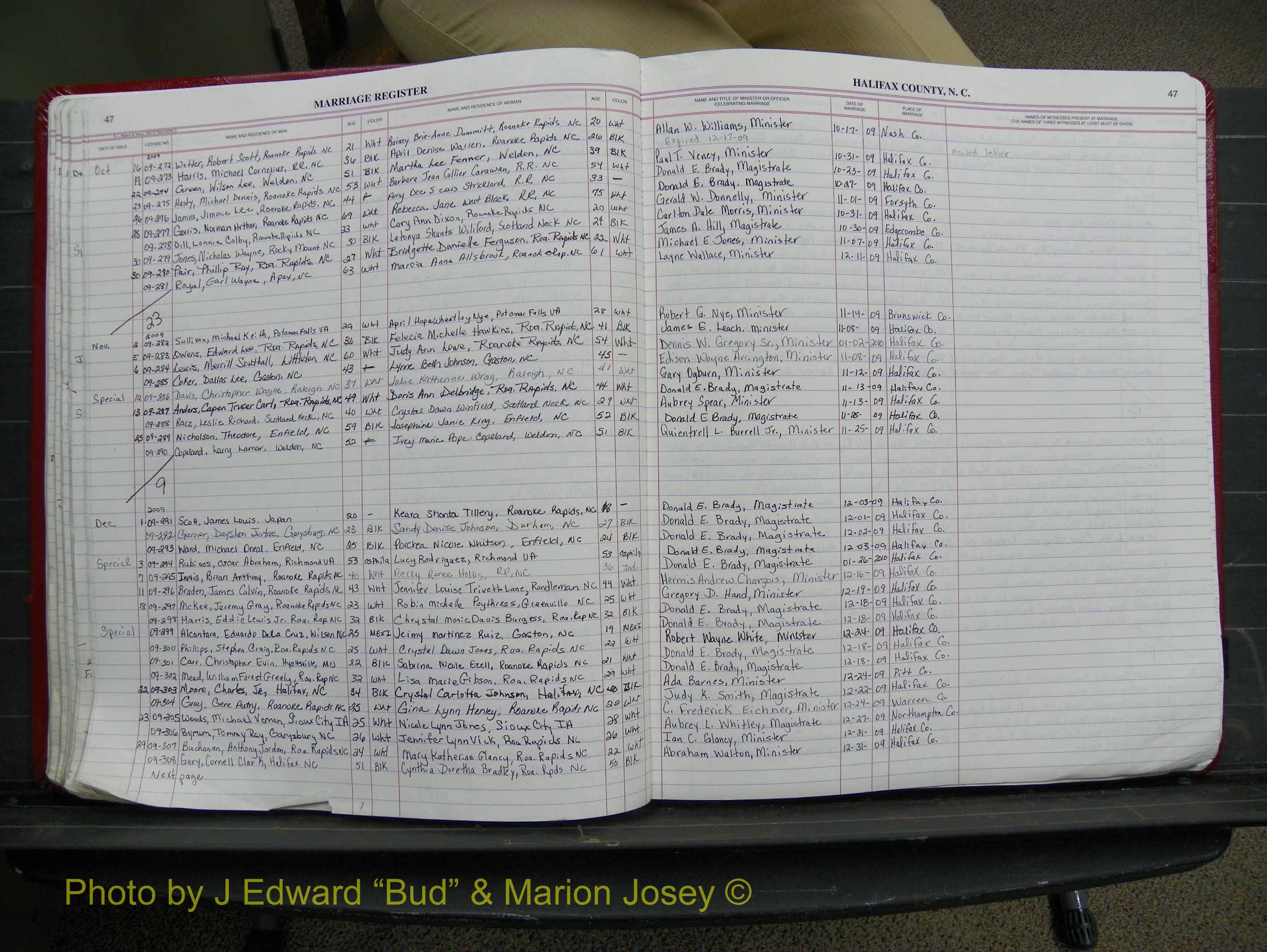 Halifax Marriage Book 21, 2004-2012 P 047.JPG