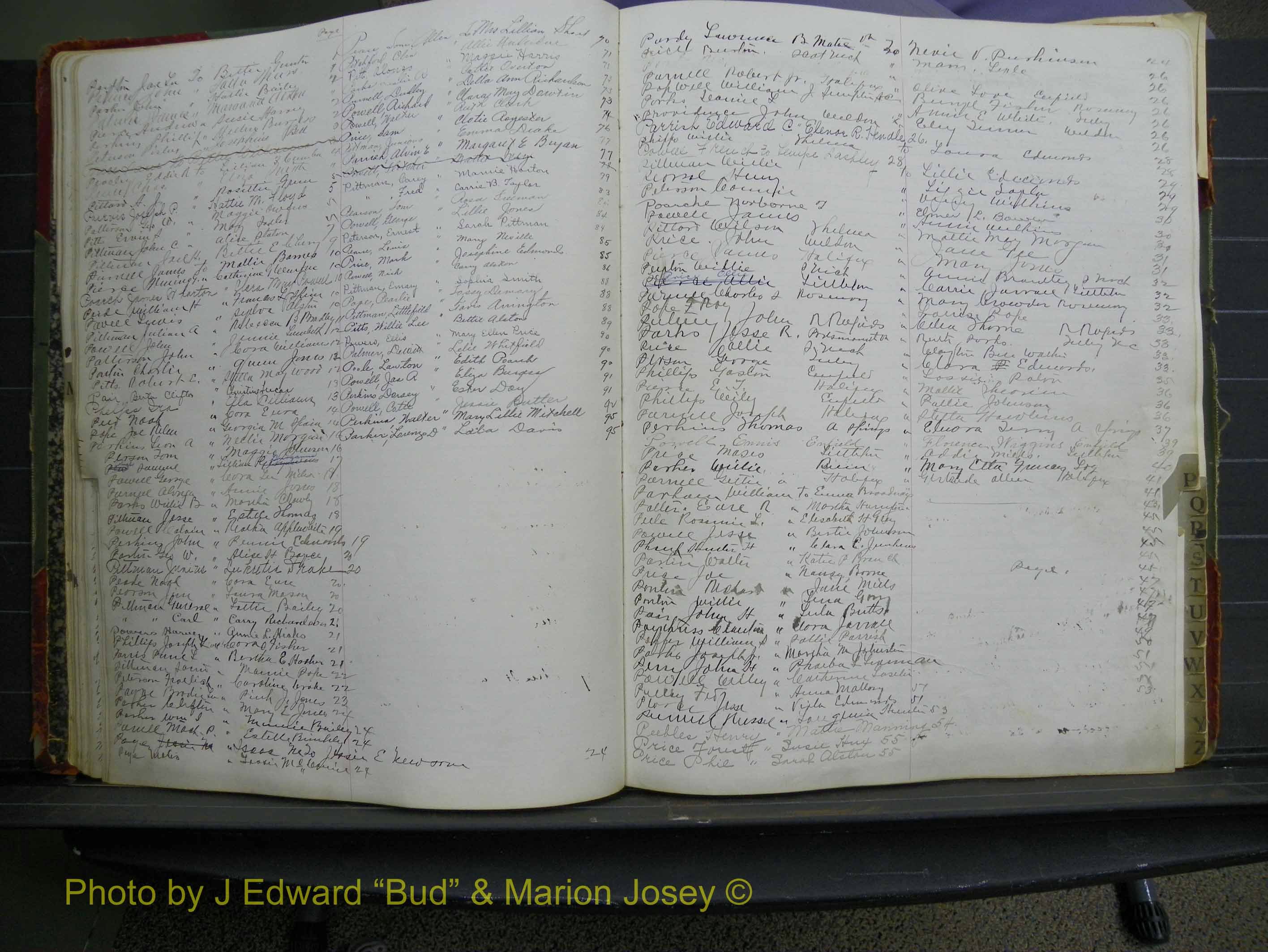 Halifax Marriage Book 9, 1918-1923 Index P1.JPG