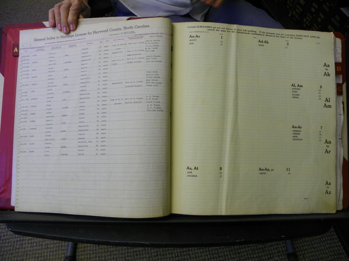 Haywood Marriage Index, 1850- A-E 1939-1978 451.JPG