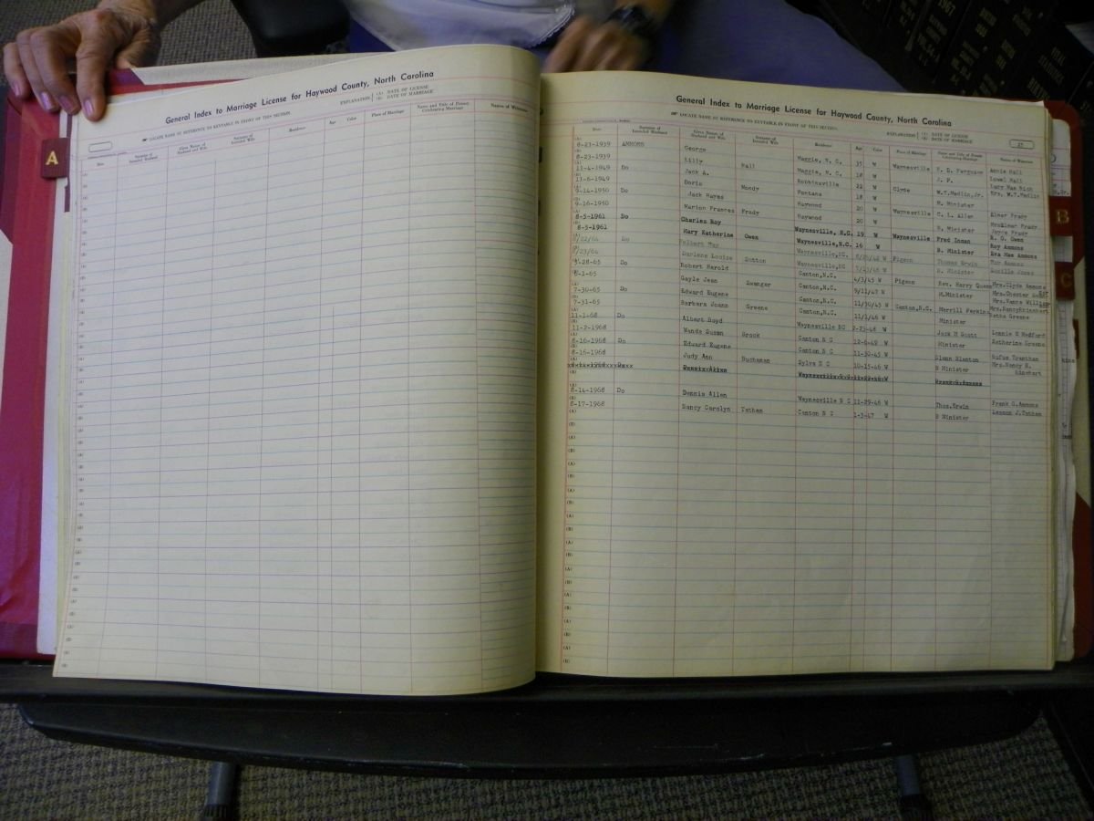 Haywood Marriage Index, 1850- A-E 1939-1978 466.JPG