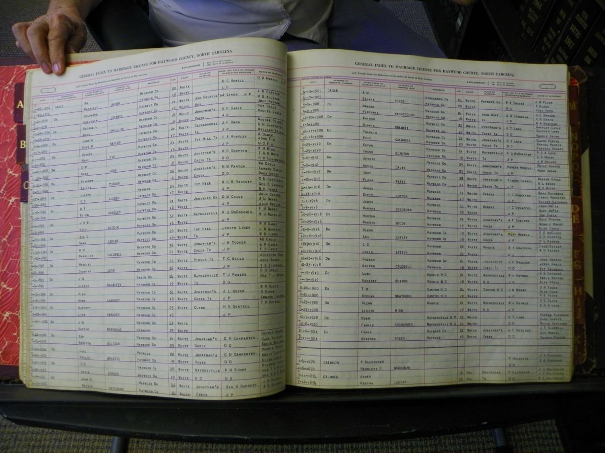 Haywood Marriage Index, 1850- A-E 1939-1978 028.JPG