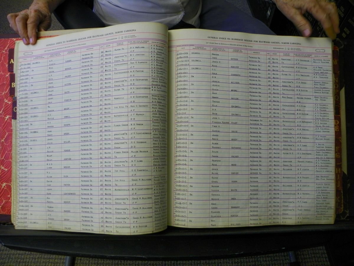 Haywood Marriage Index, 1850- A-E 1939-1978 031.JPG