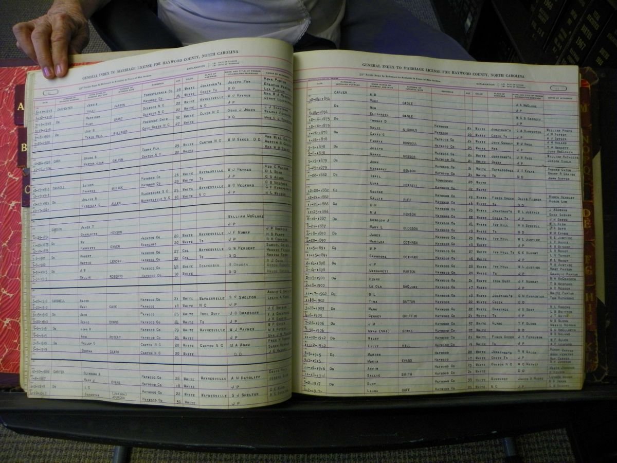 Haywood Marriage Index, 1850- A-E 1939-1978 032.JPG