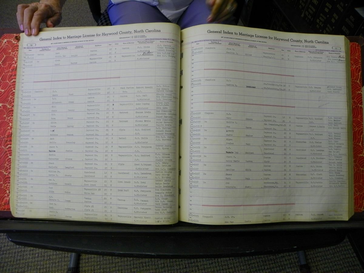 Haywood Marriage Index, 1850- A-E 1939-1978 279.JPG