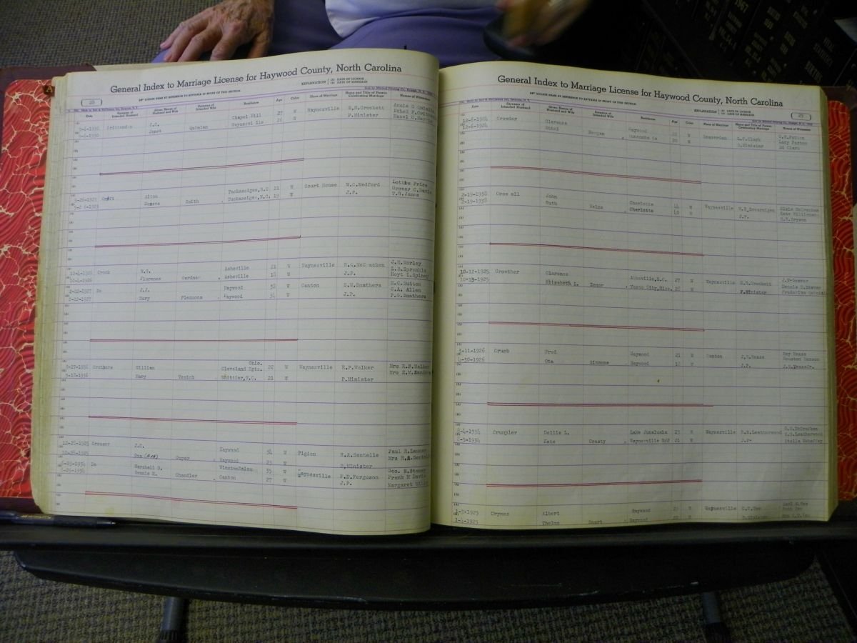 Haywood Marriage Index, 1850- A-E 1939-1978 287.JPG