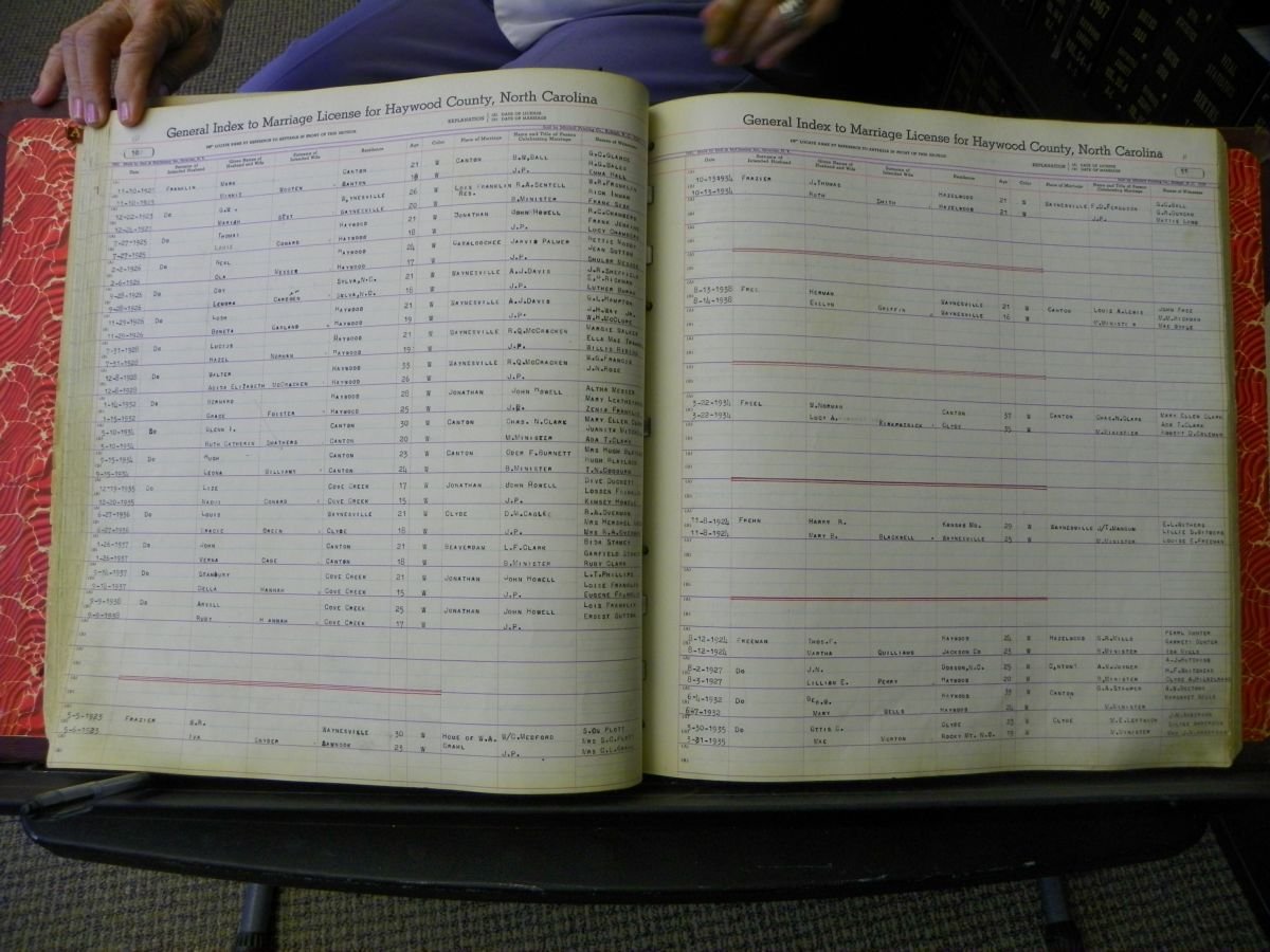 Haywood Marriage Index, 1850- A-E 1939-1978 309.JPG
