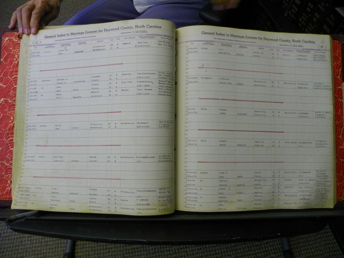Haywood Marriage Index, 1850- A-E 1939-1978 312.JPG