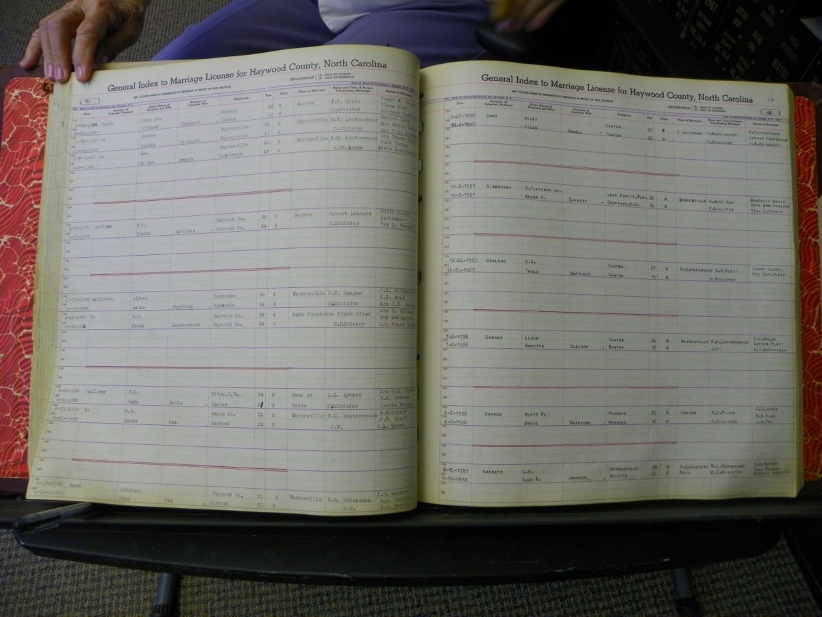 Haywood Marriage Index, 1850- A-E 1939-1978 313.JPG