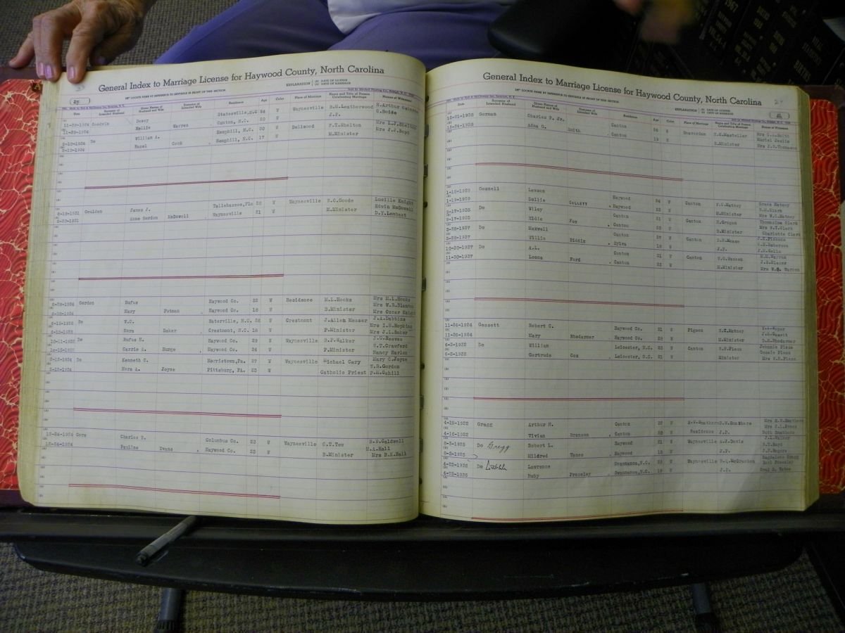Haywood Marriage Index, 1850- A-E 1939-1978 316.JPG
