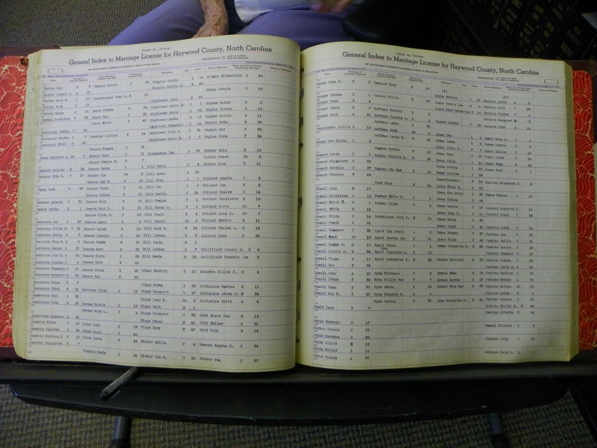 Haywood Marriage Index, 1850- A-E 1939-1978 322.JPG