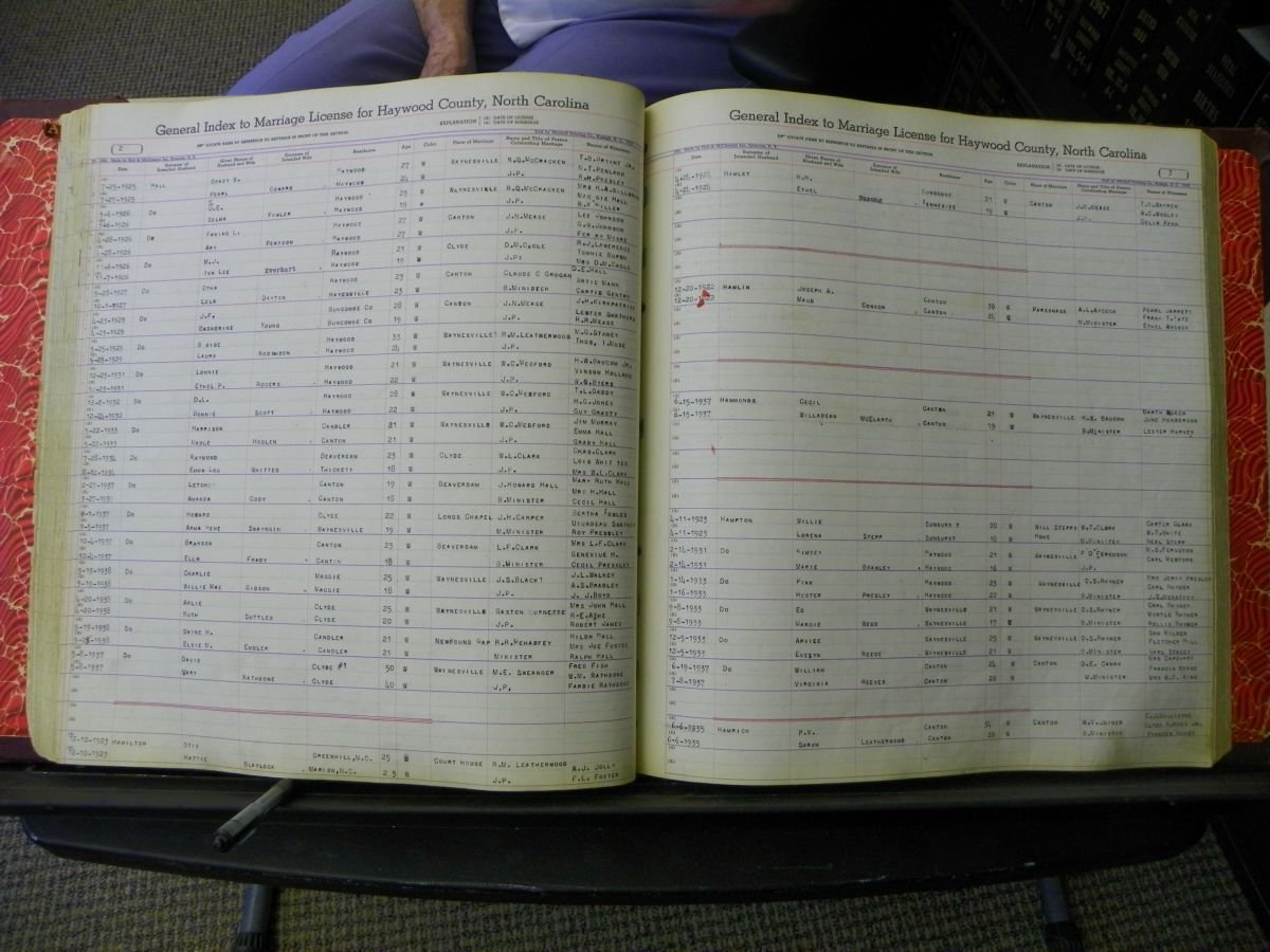 Haywood Marriage Index, 1850- A-E 1939-1978 324.JPG