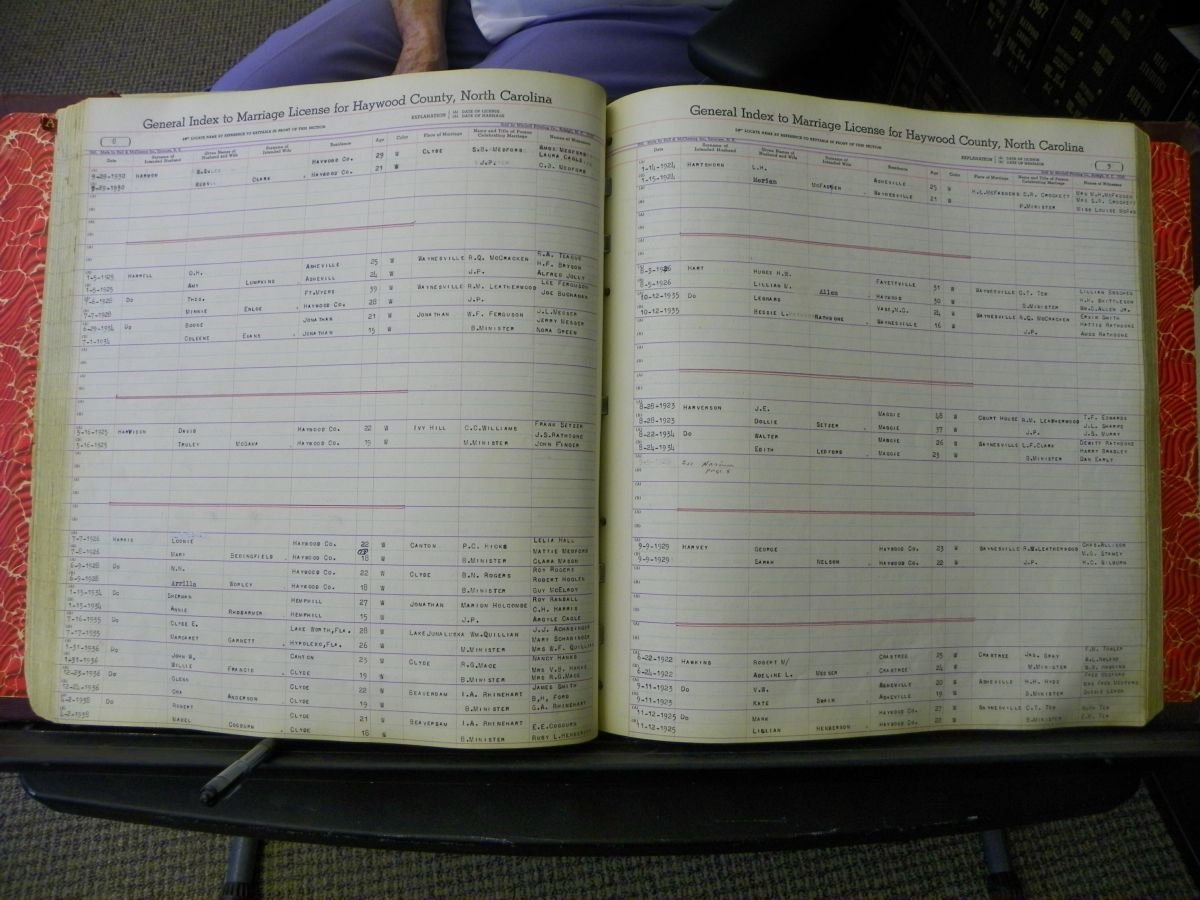 Haywood Marriage Index, 1850- A-E 1939-1978 327.JPG