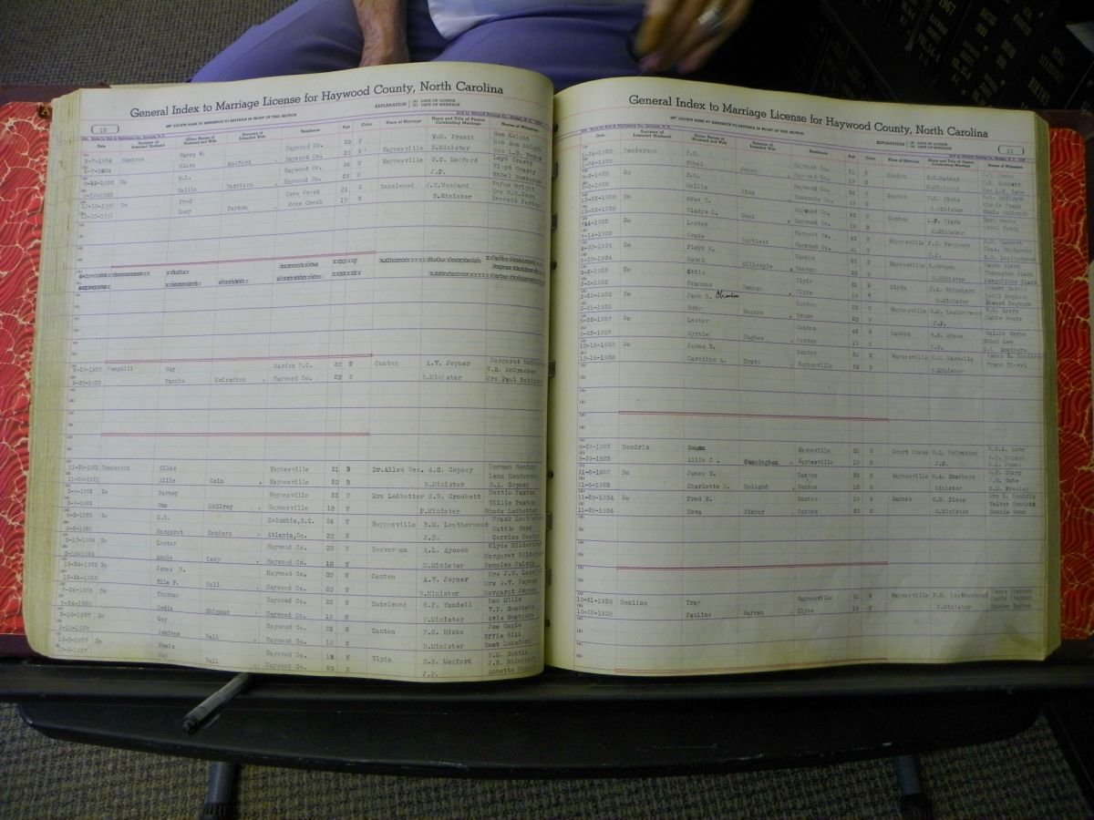 Haywood Marriage Index, 1850- A-E 1939-1978 329.JPG