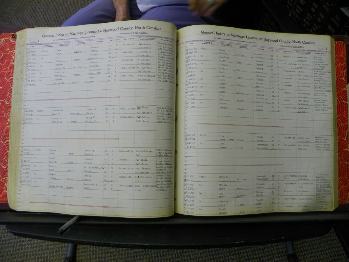 Haywood Marriage Index, 1850- A-E 1939-1978 334.JPG