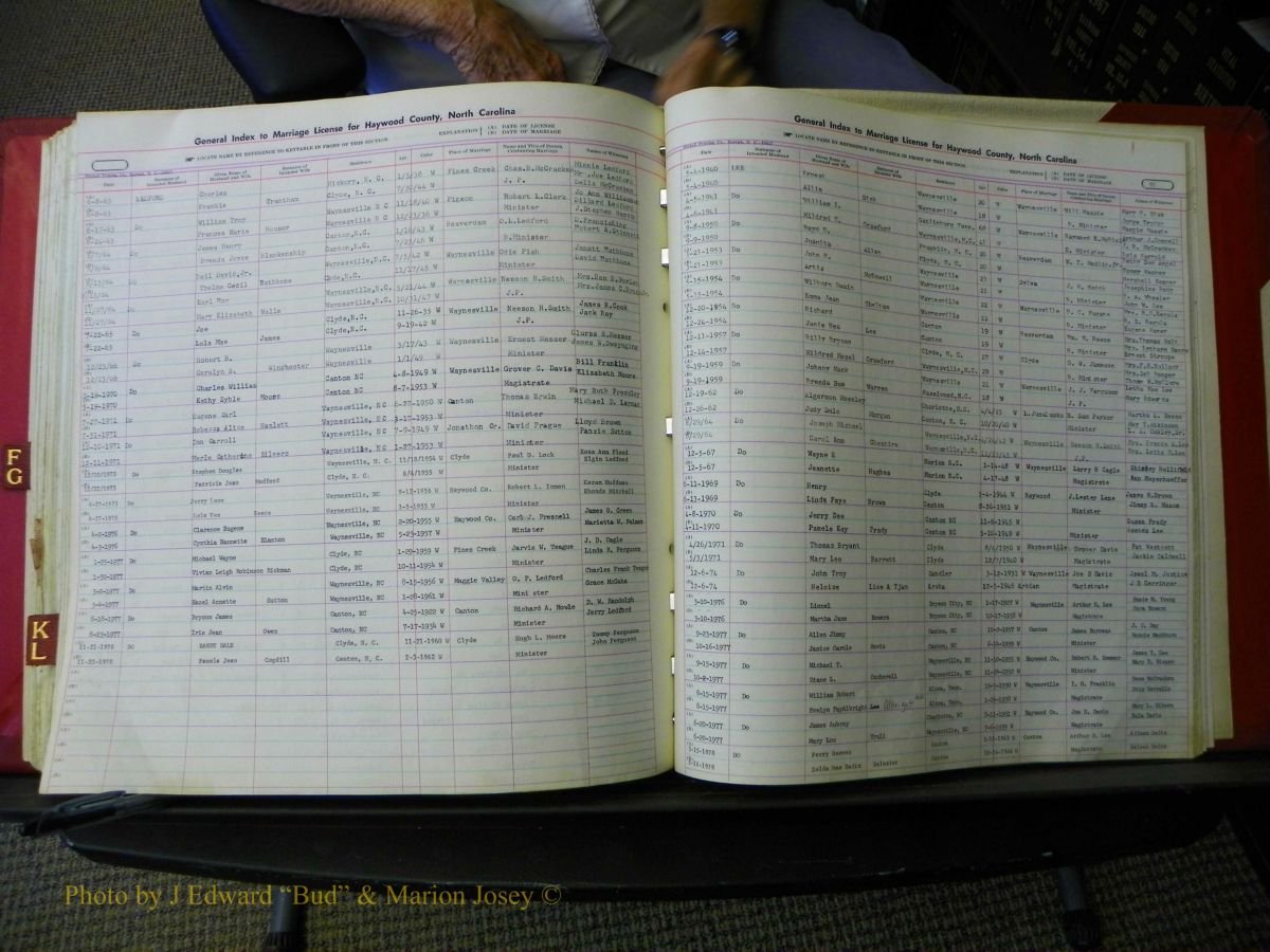 Haywood Marriage Index, F-Z, 1939- 1978 231.JPG