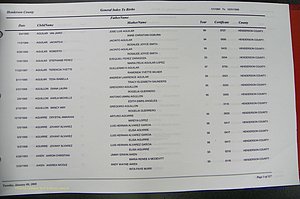 Henderson Co, NC, Births A - Z, 1991 - 1999, (004).JPG
