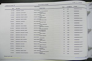 Henderson Co, NC, Death Index, 1991 -2008, (016).JPG