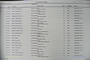 Henderson Co, NC, Death Index, 1991 -2008, (031).JPG