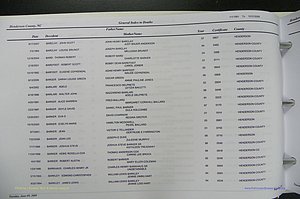 Henderson Co, NC, Death Index, 1991 -2008, (040).JPG
