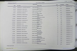 Henderson Co, NC, Death Index, 1991 -2008, (056).JPG