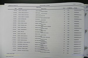 Henderson Co, NC, Death Index, 1991 -2008, (072).JPG