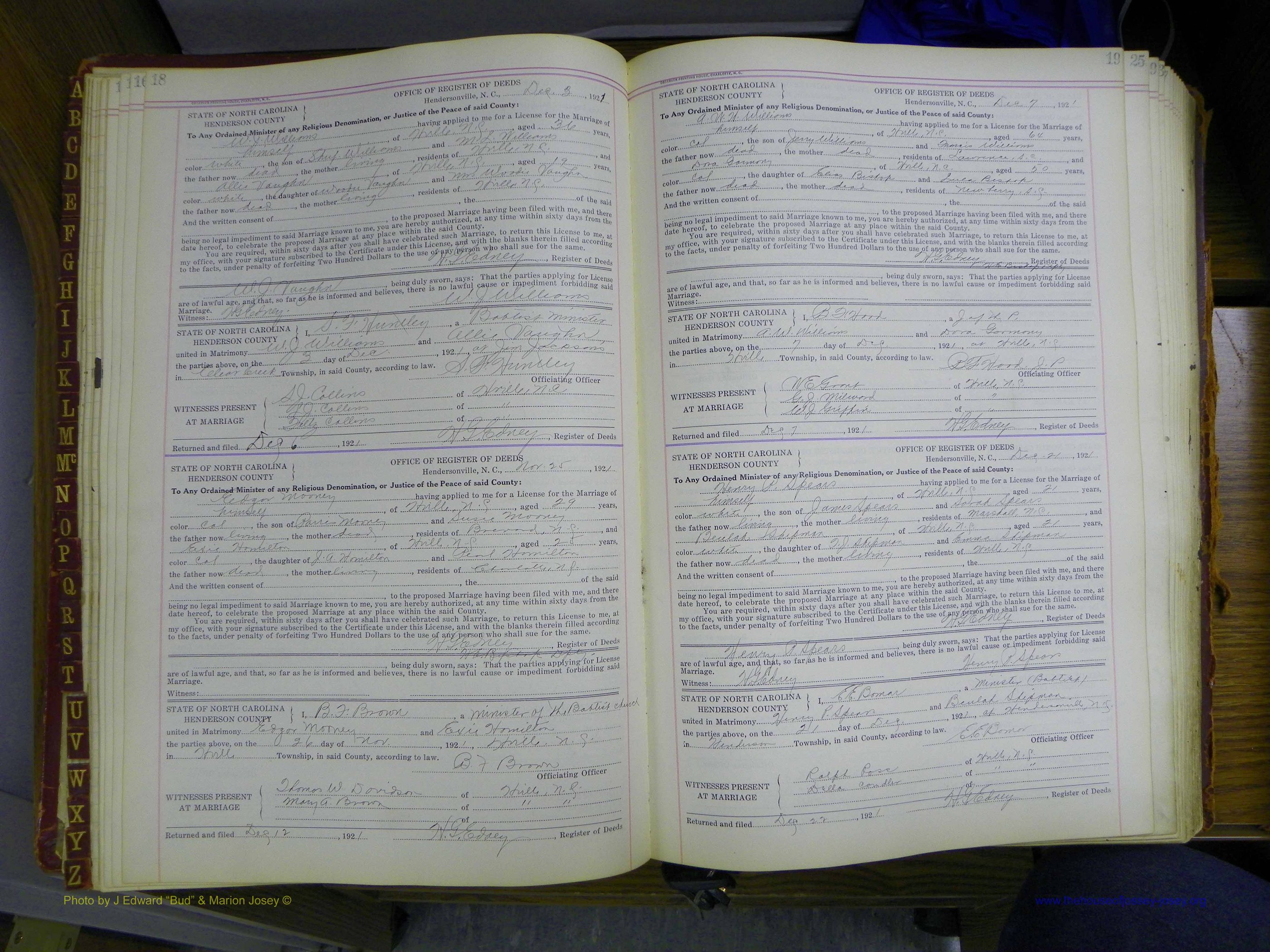 Henderson Co, NC, Marriages, 1921 - 1926, (059).JPG