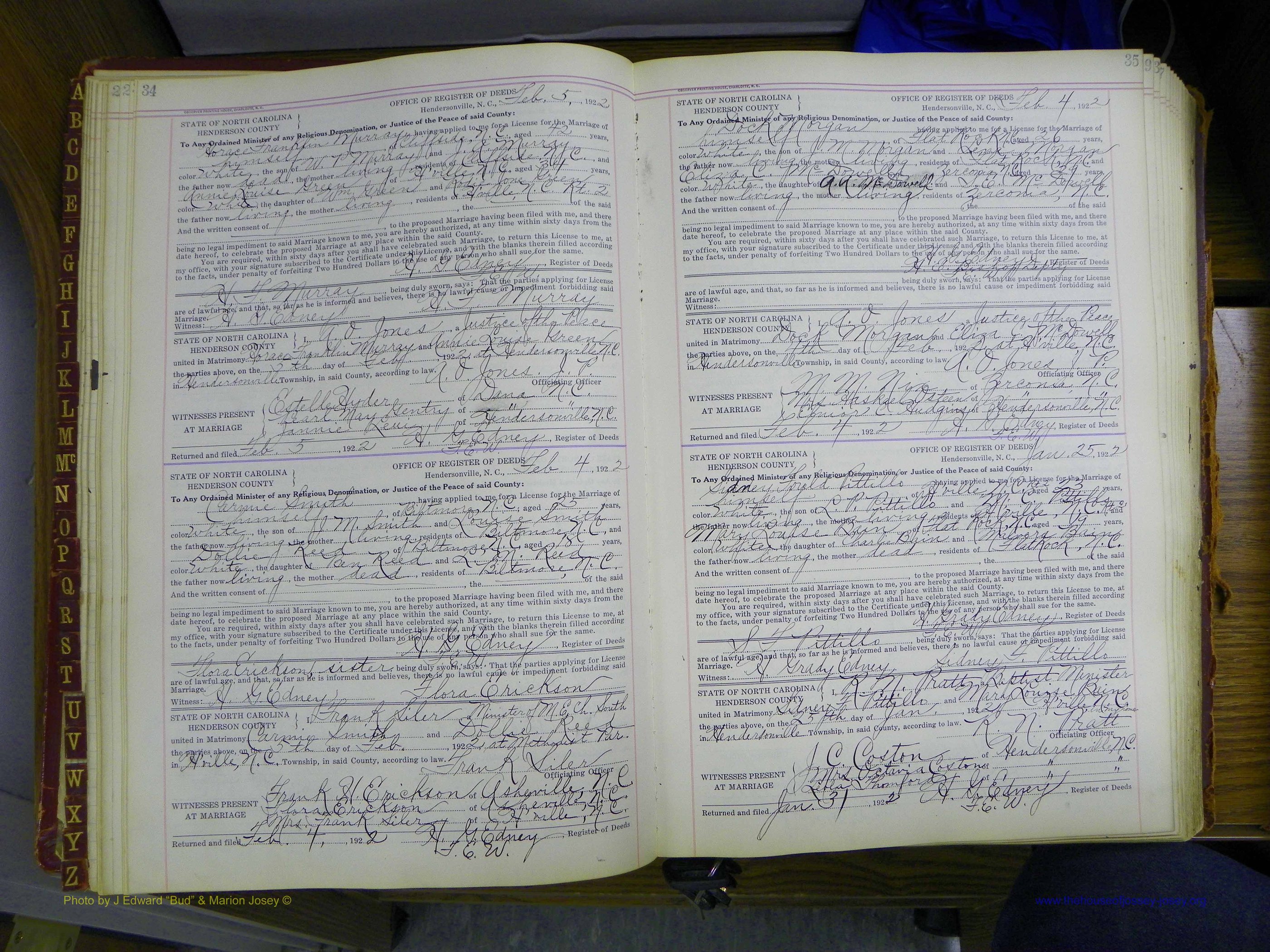 Henderson Co, NC, Marriages, 1921 - 1926, (067).JPG