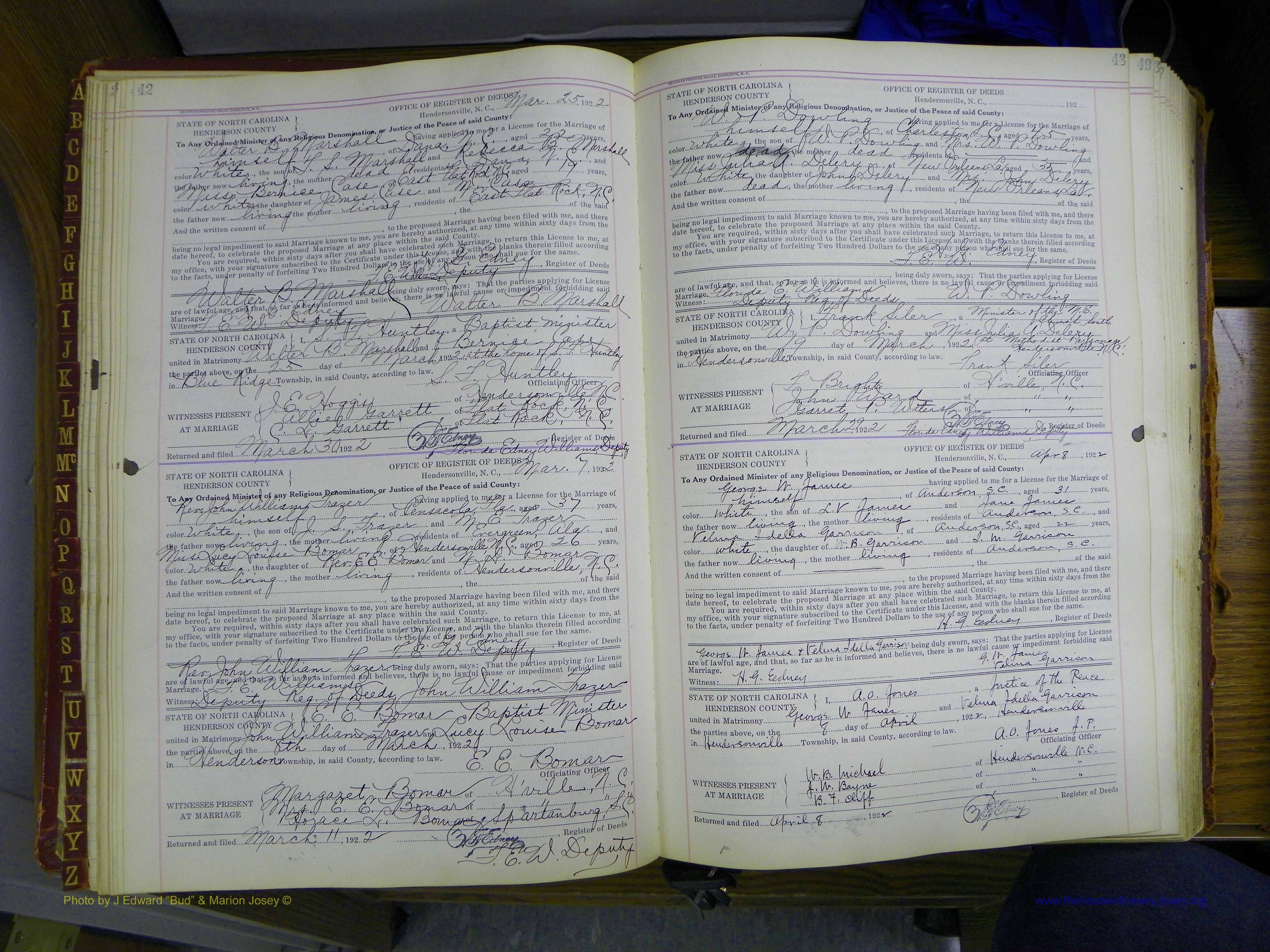 Henderson Co, NC, Marriages, 1921 - 1926, (071).JPG