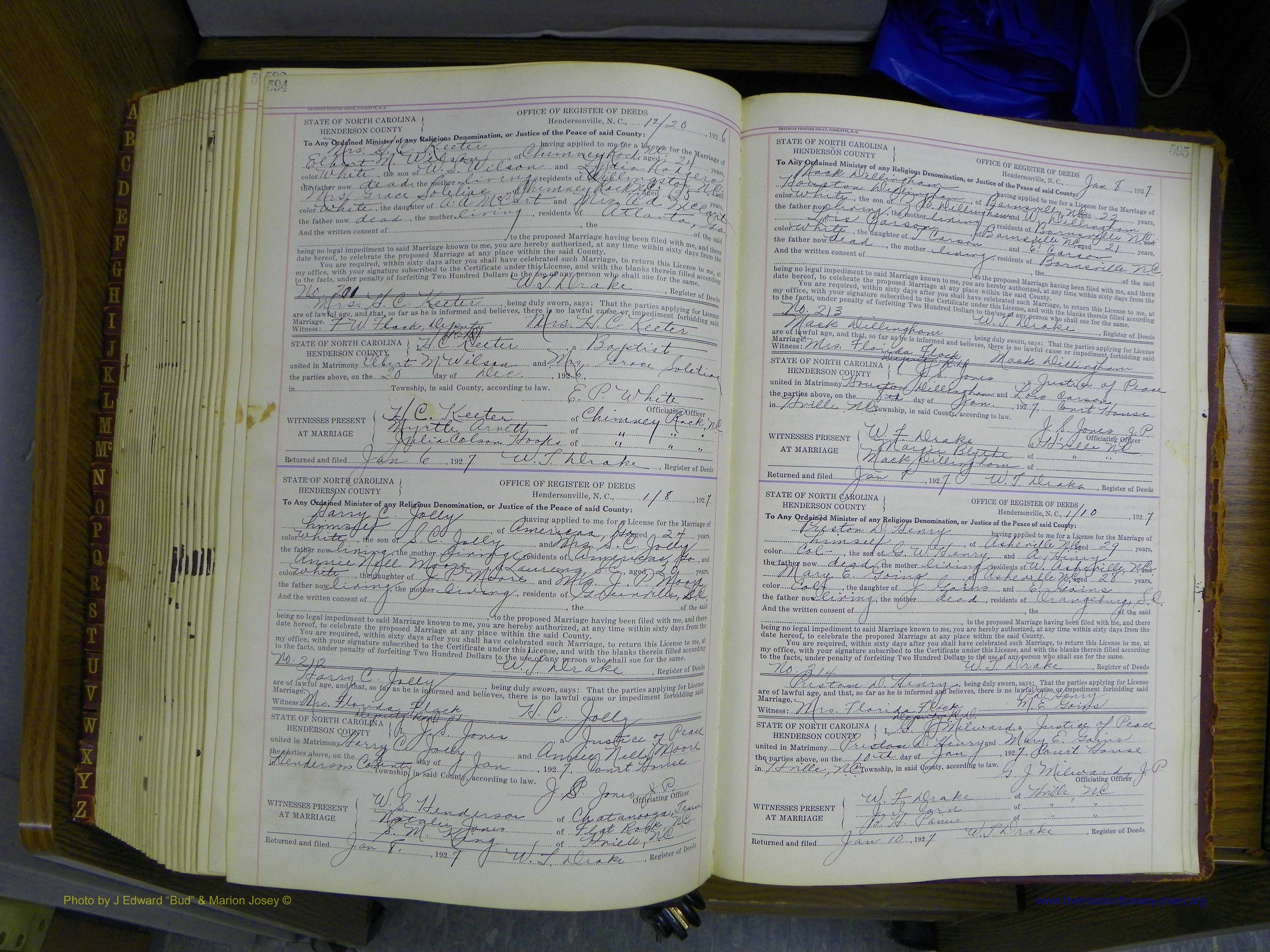 Henderson Co, NC, Marriages, 1921 - 1926, (343).JPG