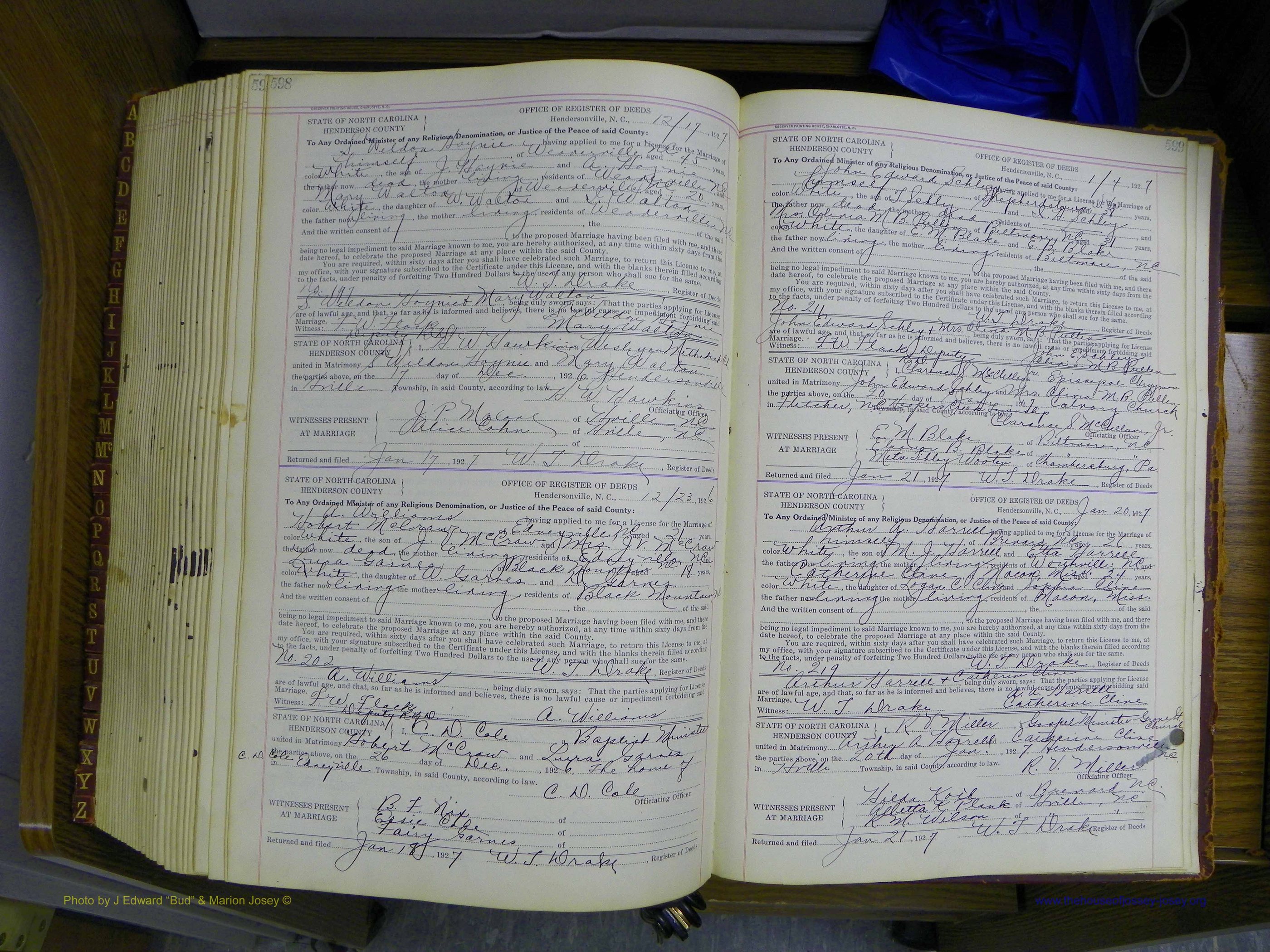 Henderson Co, NC, Marriages, 1921 - 1926, (345).JPG