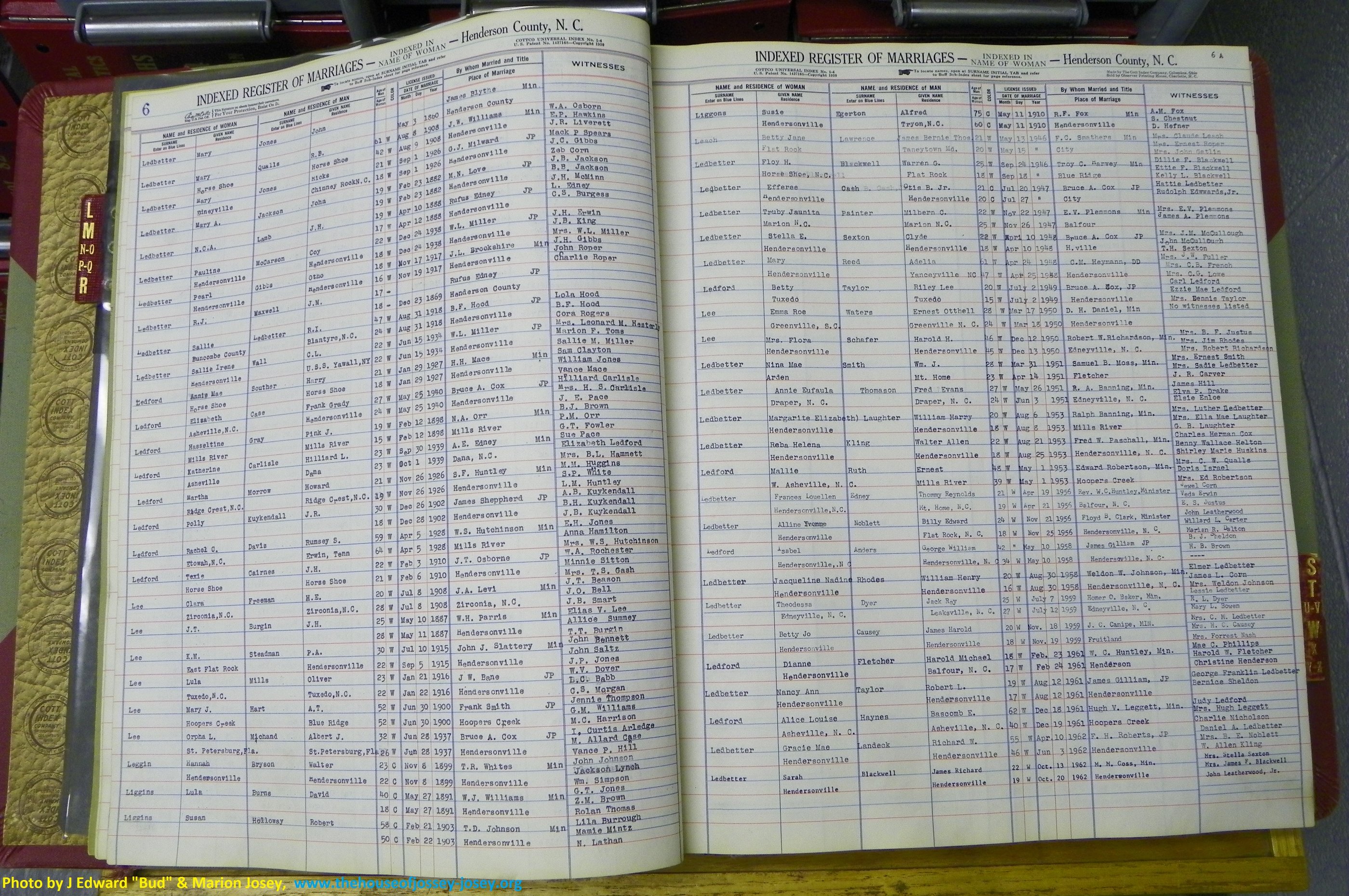 Henderson Co, NC, Marriages Female, L - Z, 1851 to 1963, (007).JPG