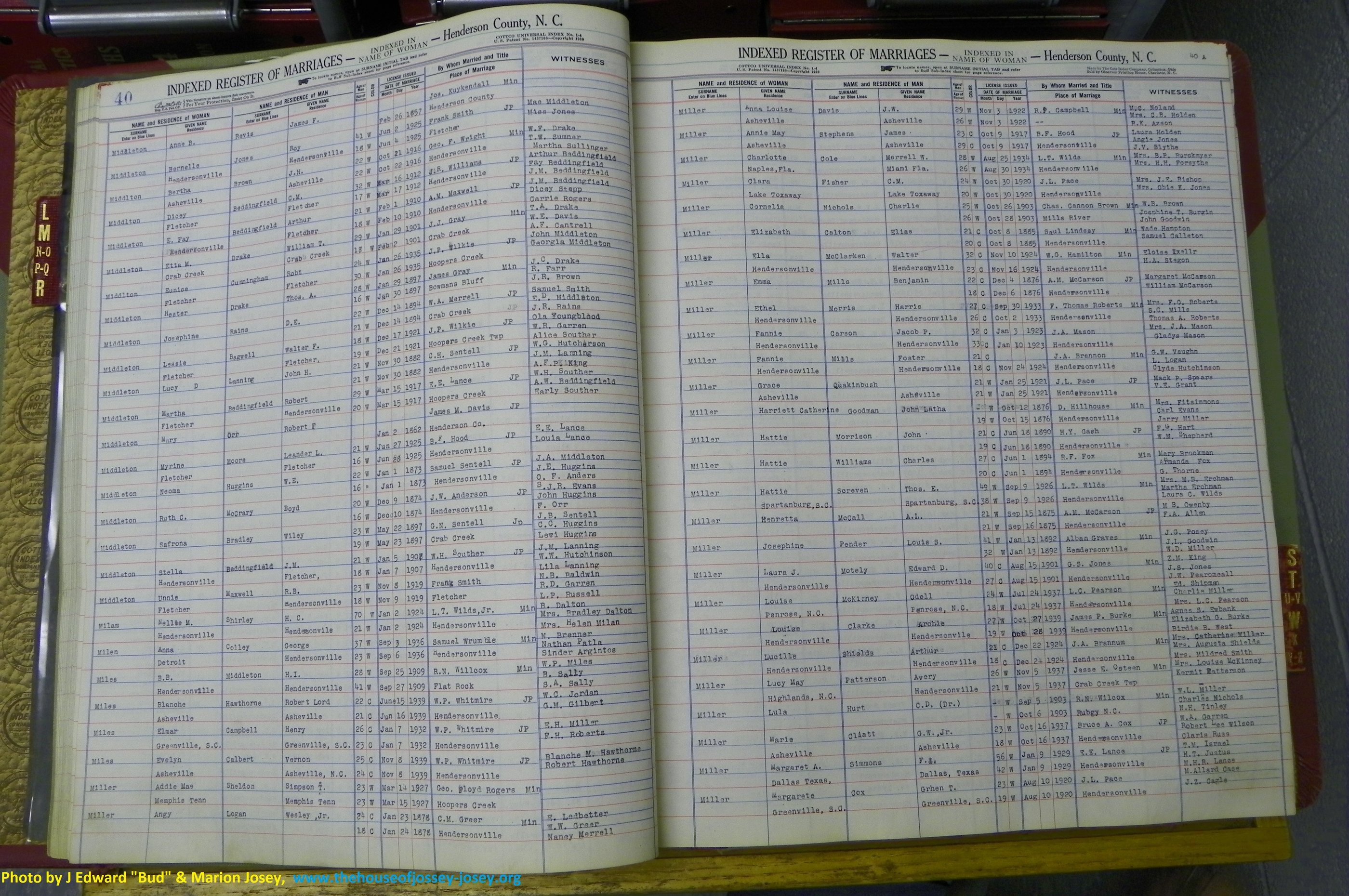 Henderson Co, NC, Marriages Female, L - Z, 1851 to 1963, (033).JPG
