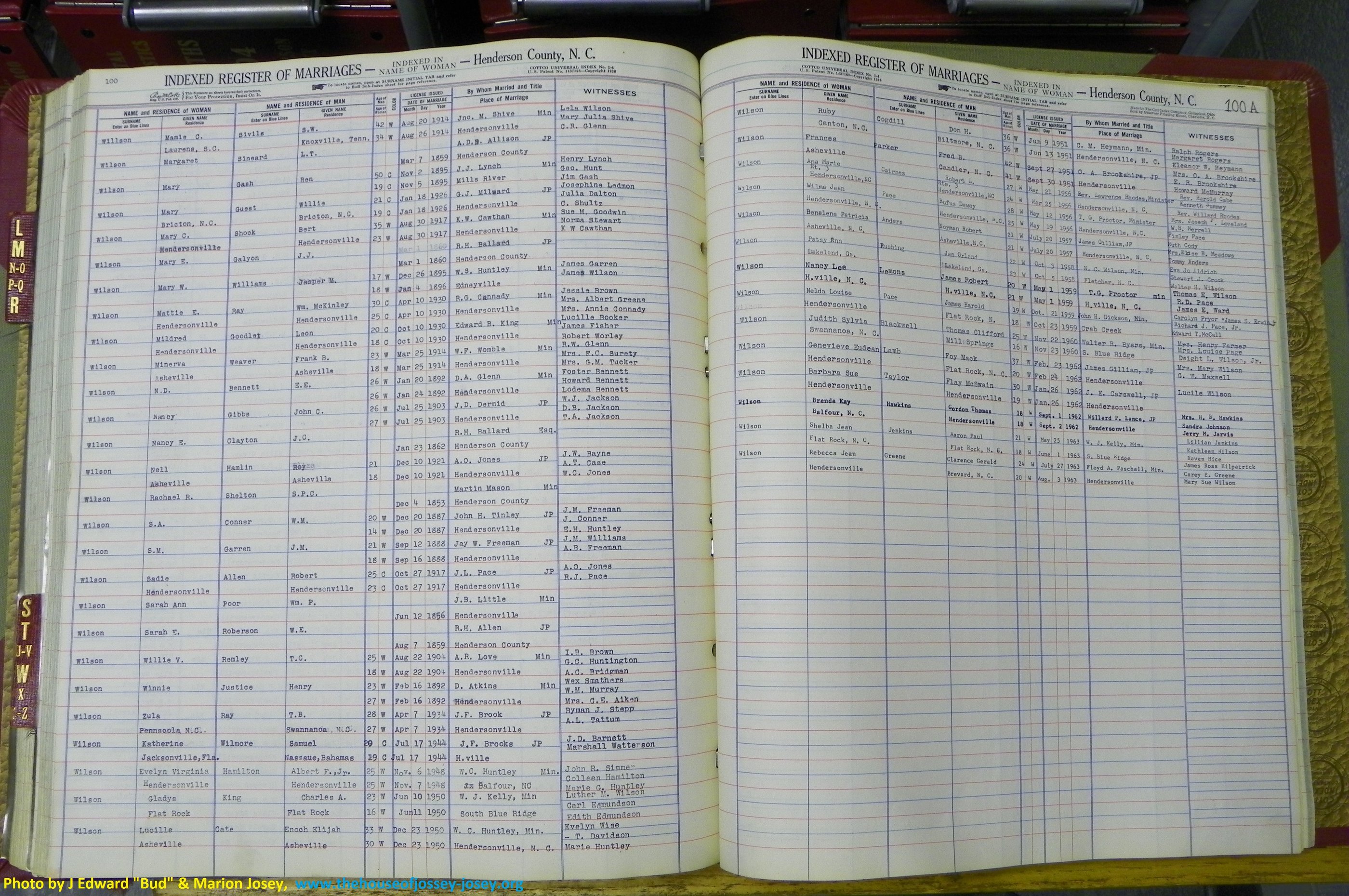 Henderson Co, NC, Marriages Female, L - Z, 1851 to 1963, (187).JPG