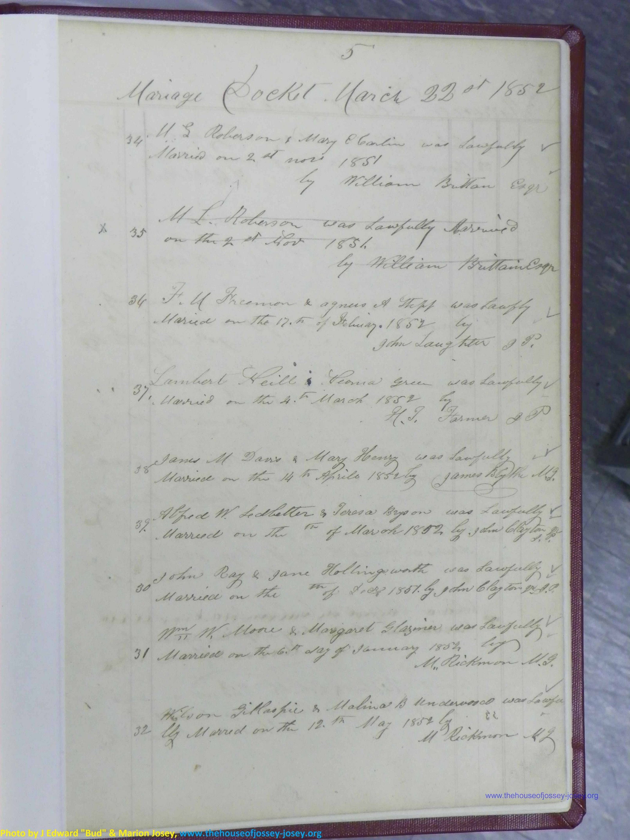 Henderson County, NC, Marriages 1851 - 1872, (031).JPG