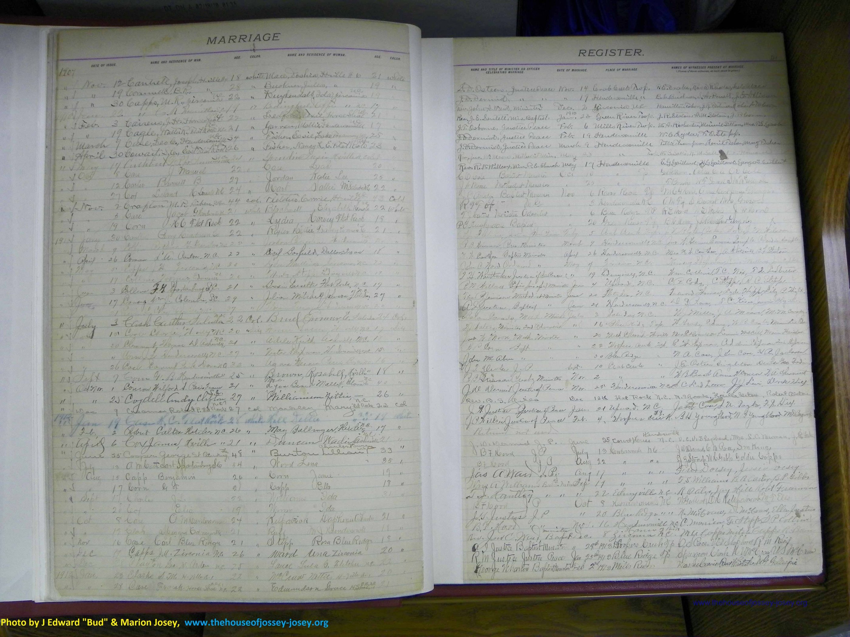 Henderson Co, NC, Marriages 1909 - 1916, (07).JPG